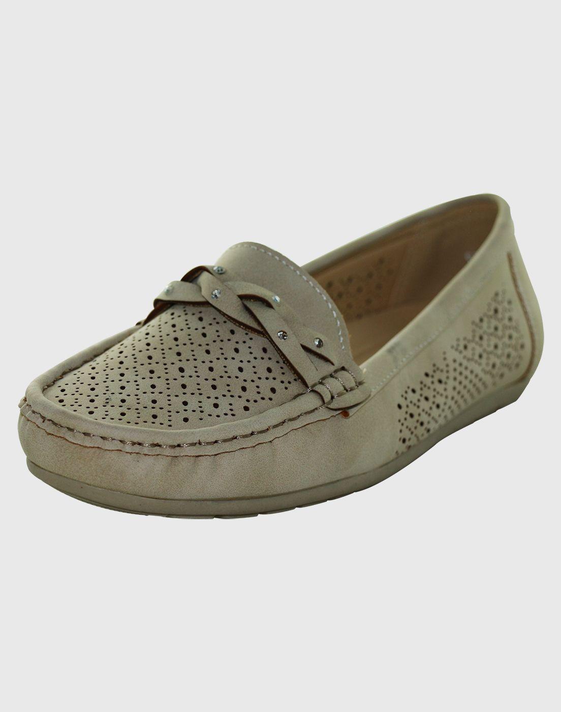 Mocasion Trenza Beige Danicolle-0