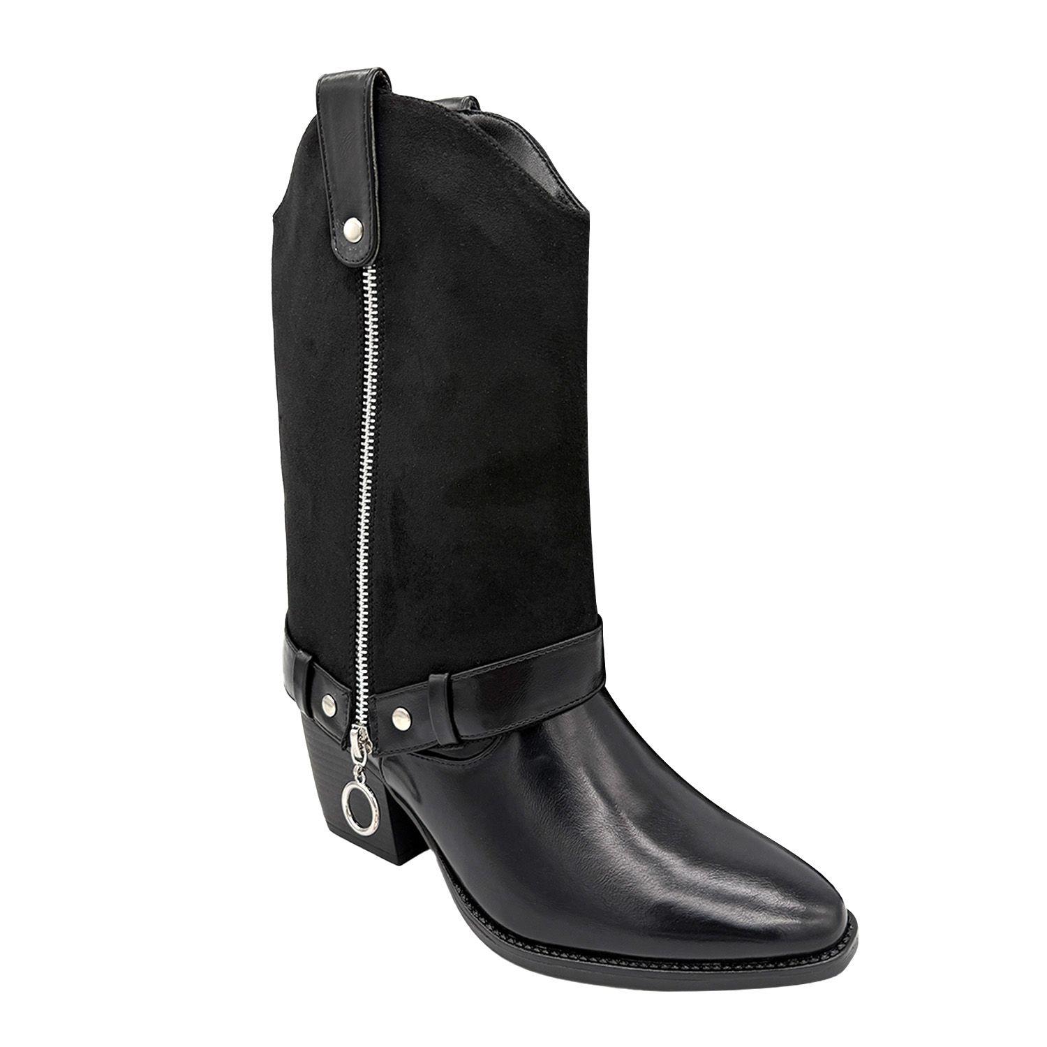 Bota para mujer polaina desmontable negro Danicolle-4