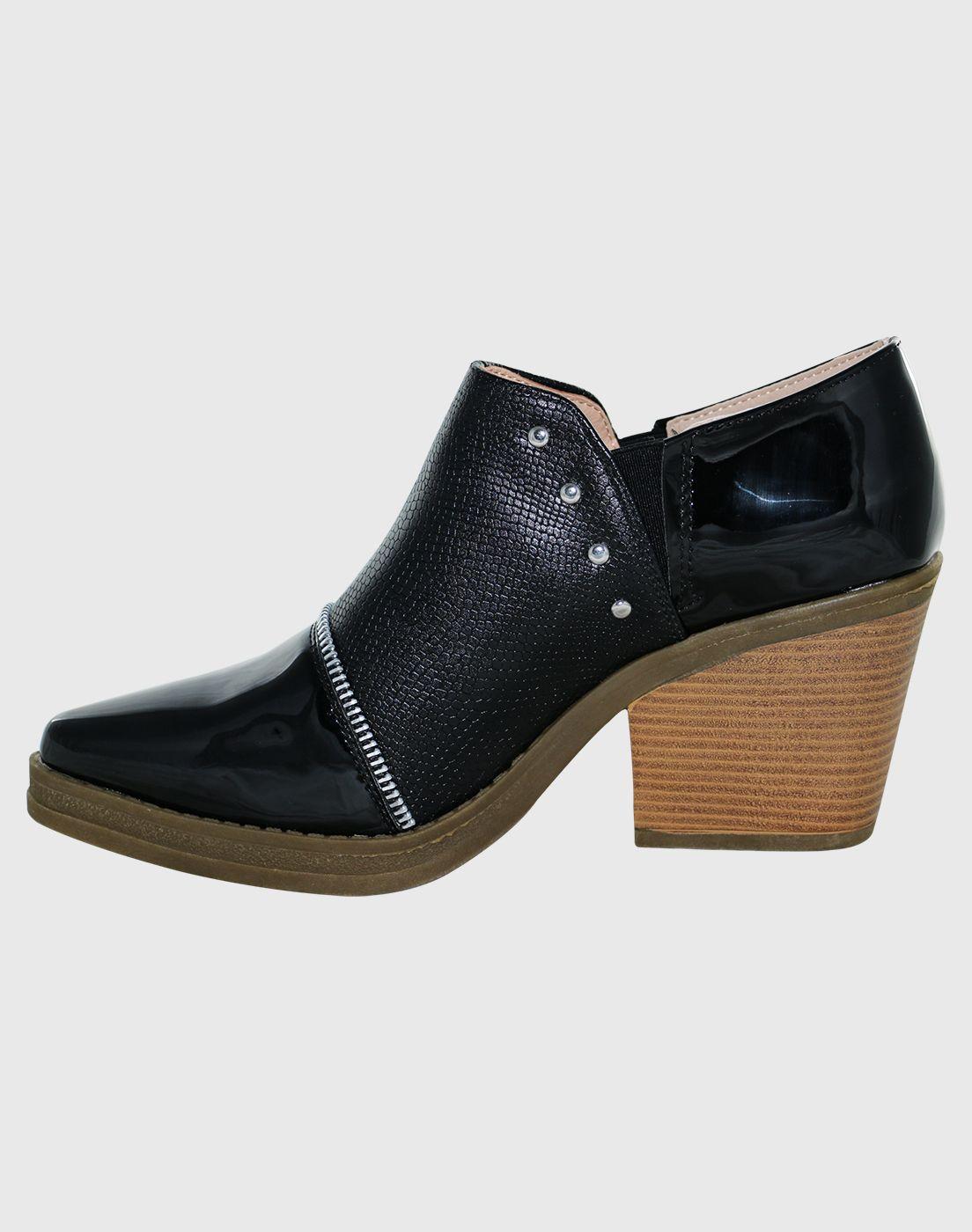 Botin Monalisa alto Negro Danicolle-1