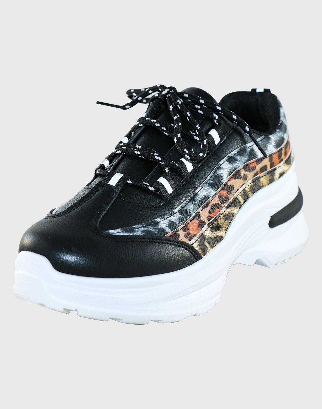 Zapatilla Tri-Animal print Negro-0
