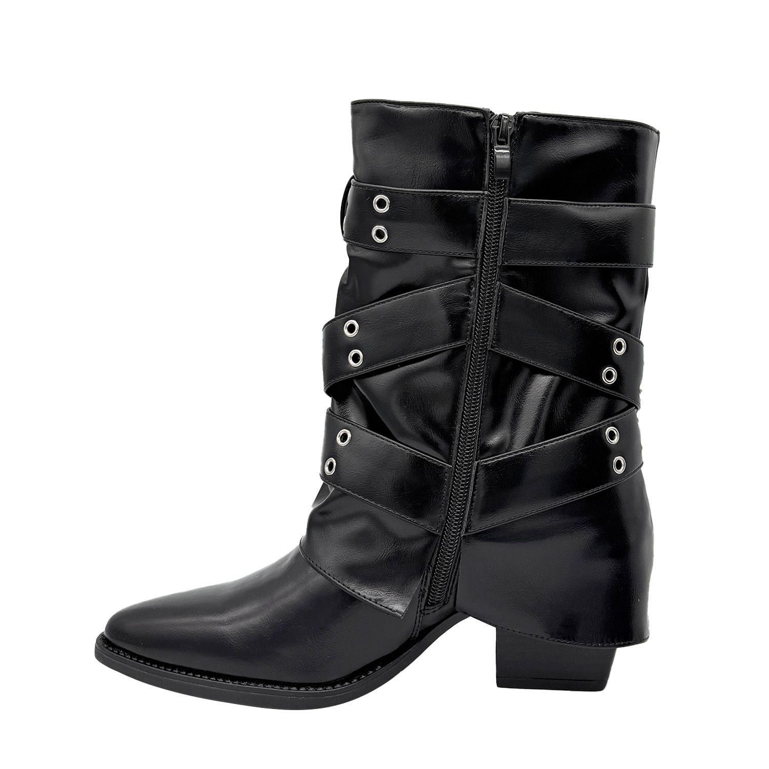 Bota para mujer sobrecapa negra Danicolle Danicolle | Paris.cl