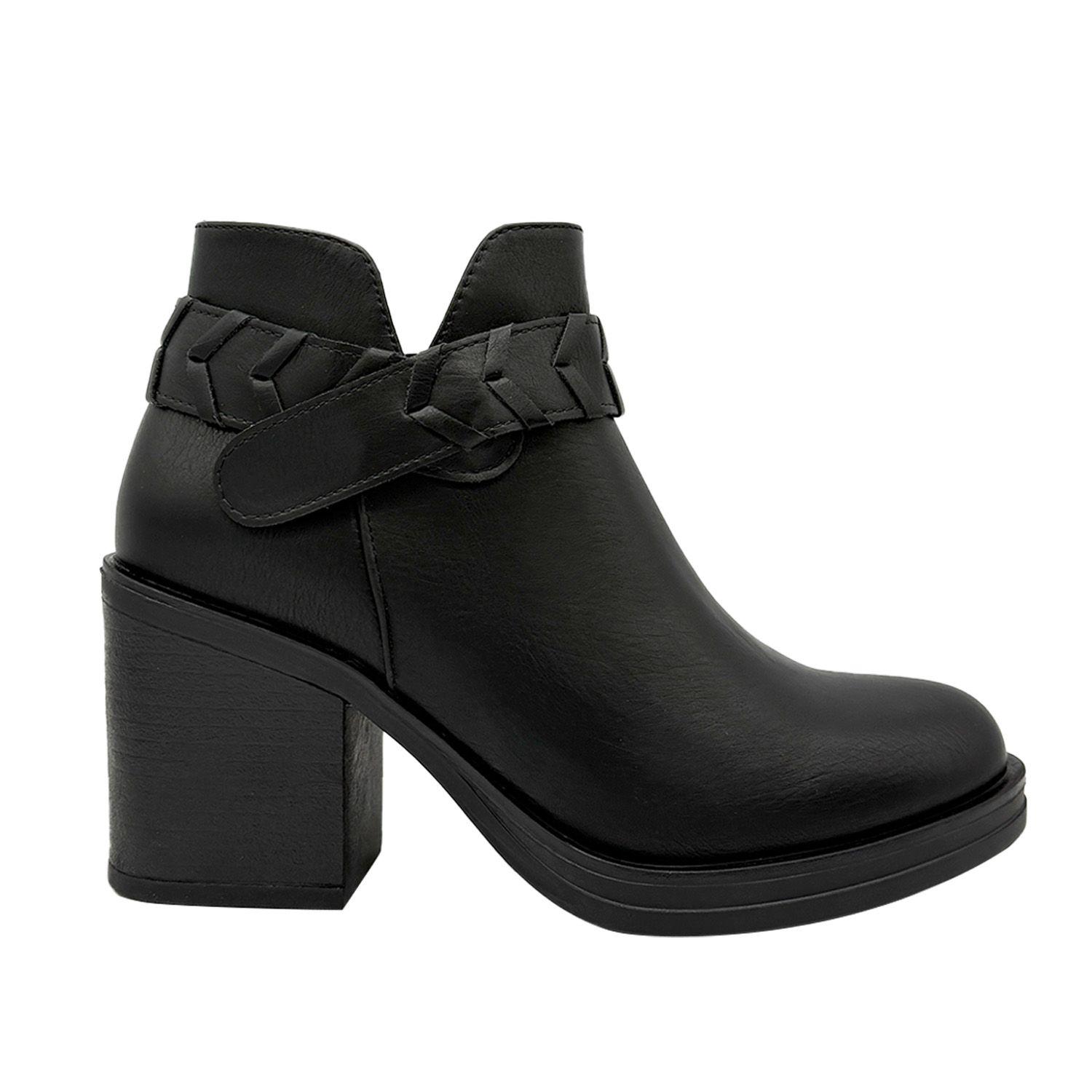 Botin para mujer liso Negro Danicolle-0