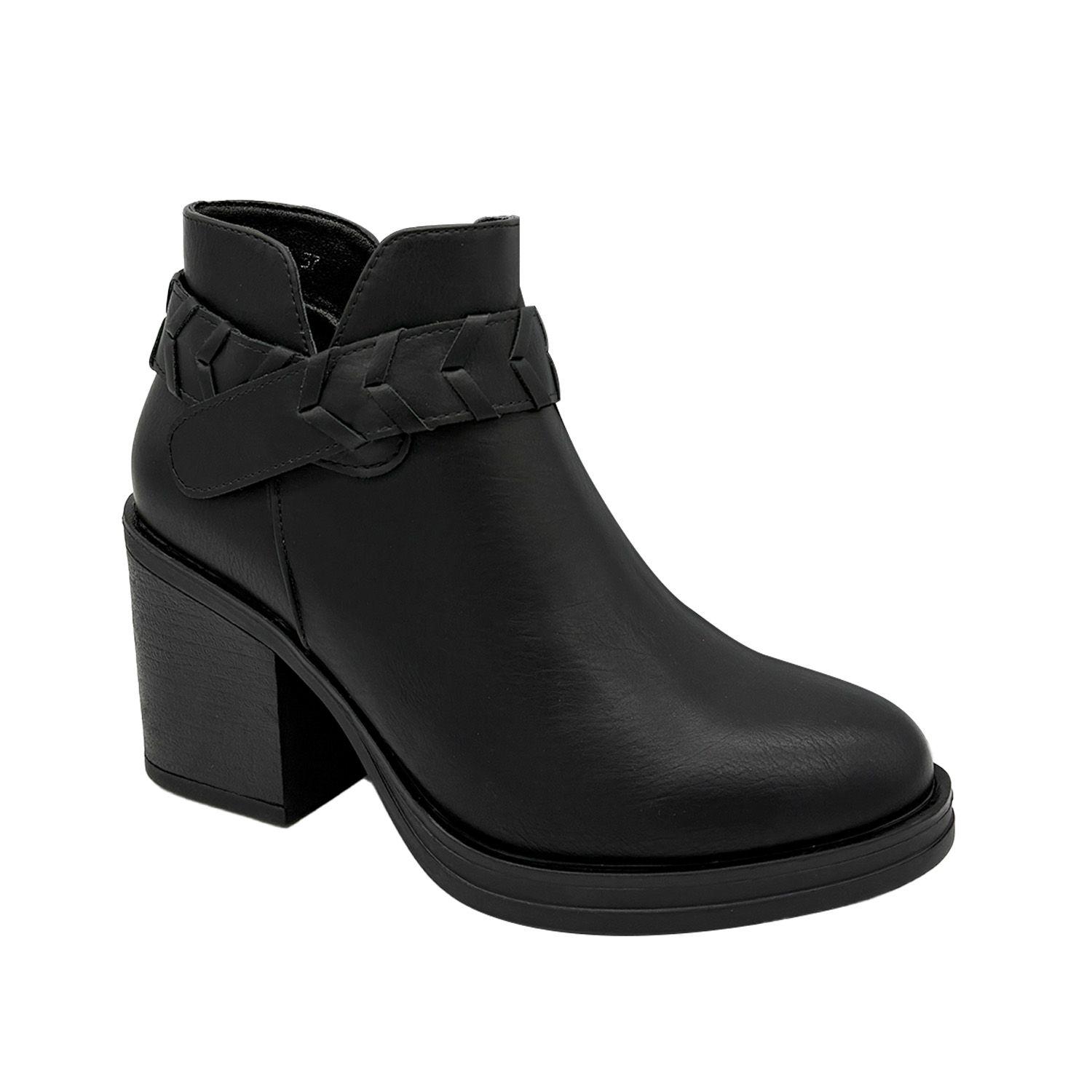 Botin para mujer liso Negro Danicolle-4