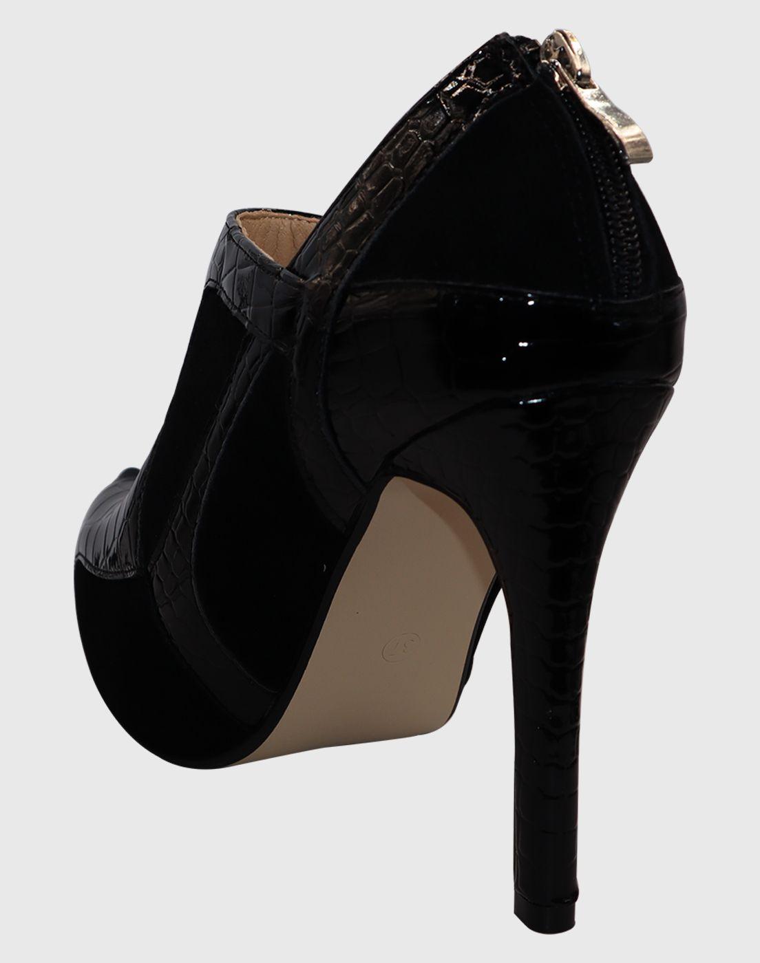 Botin taco aguja Negro-4