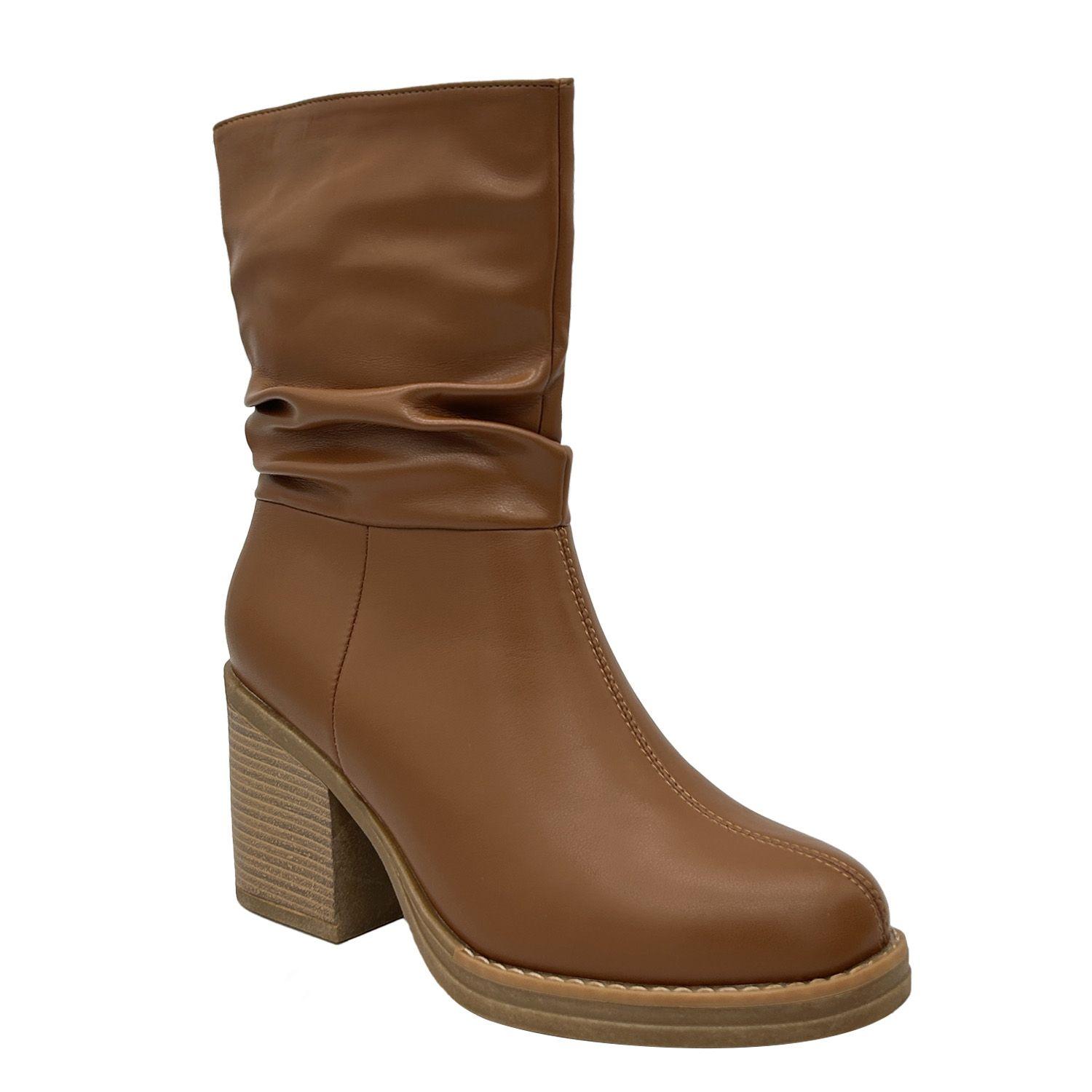 Bota para mujer, café, media pantorrilla Danicolle-0