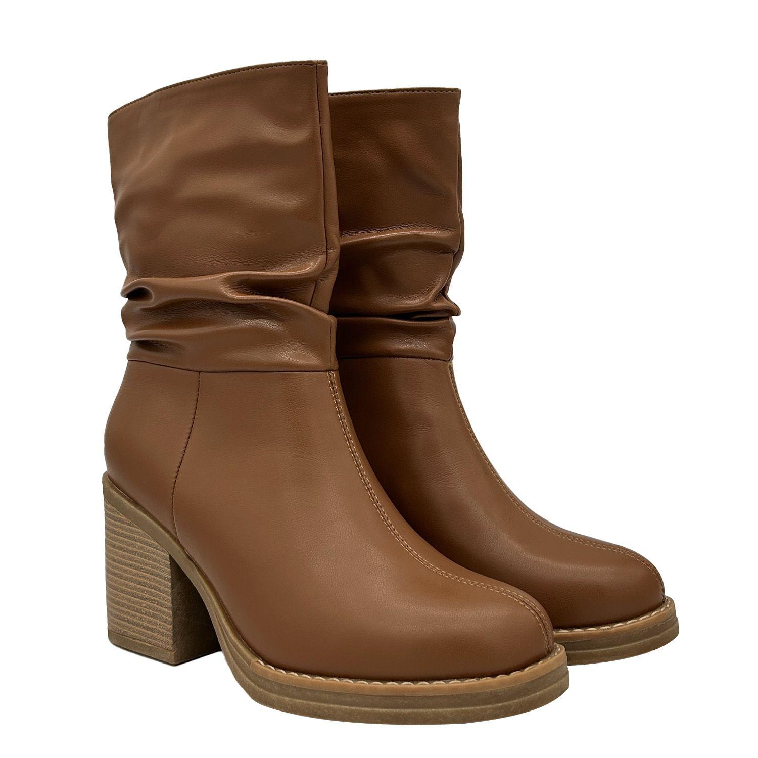 Bota para mujer, café, media pantorrilla Danicolle-1