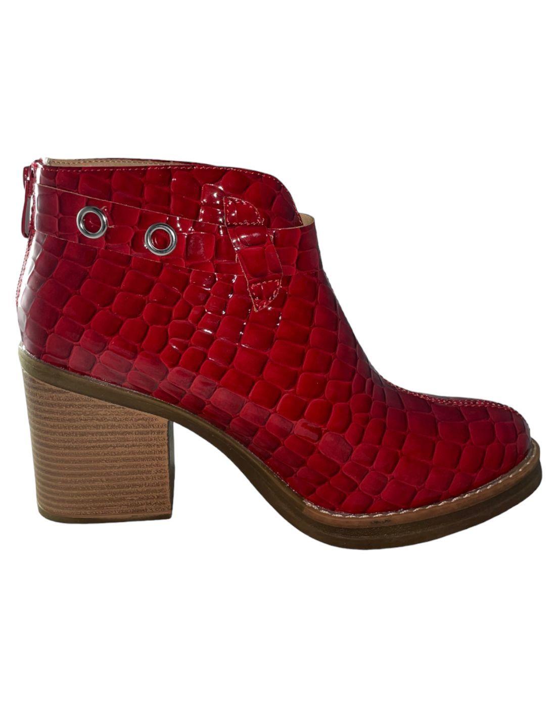 Botin rojo croco Correa-2