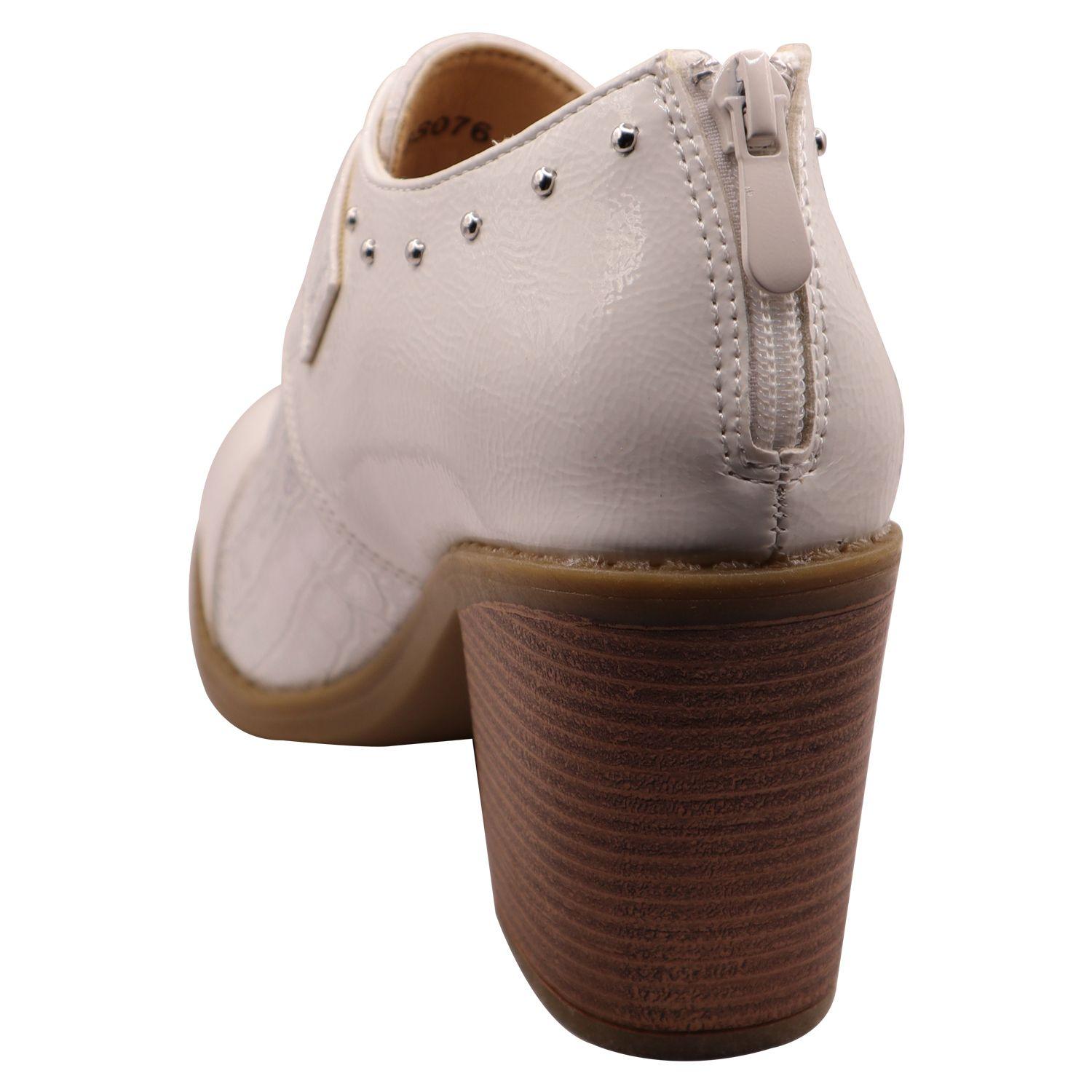 Botin correa hebilla Blanco-3