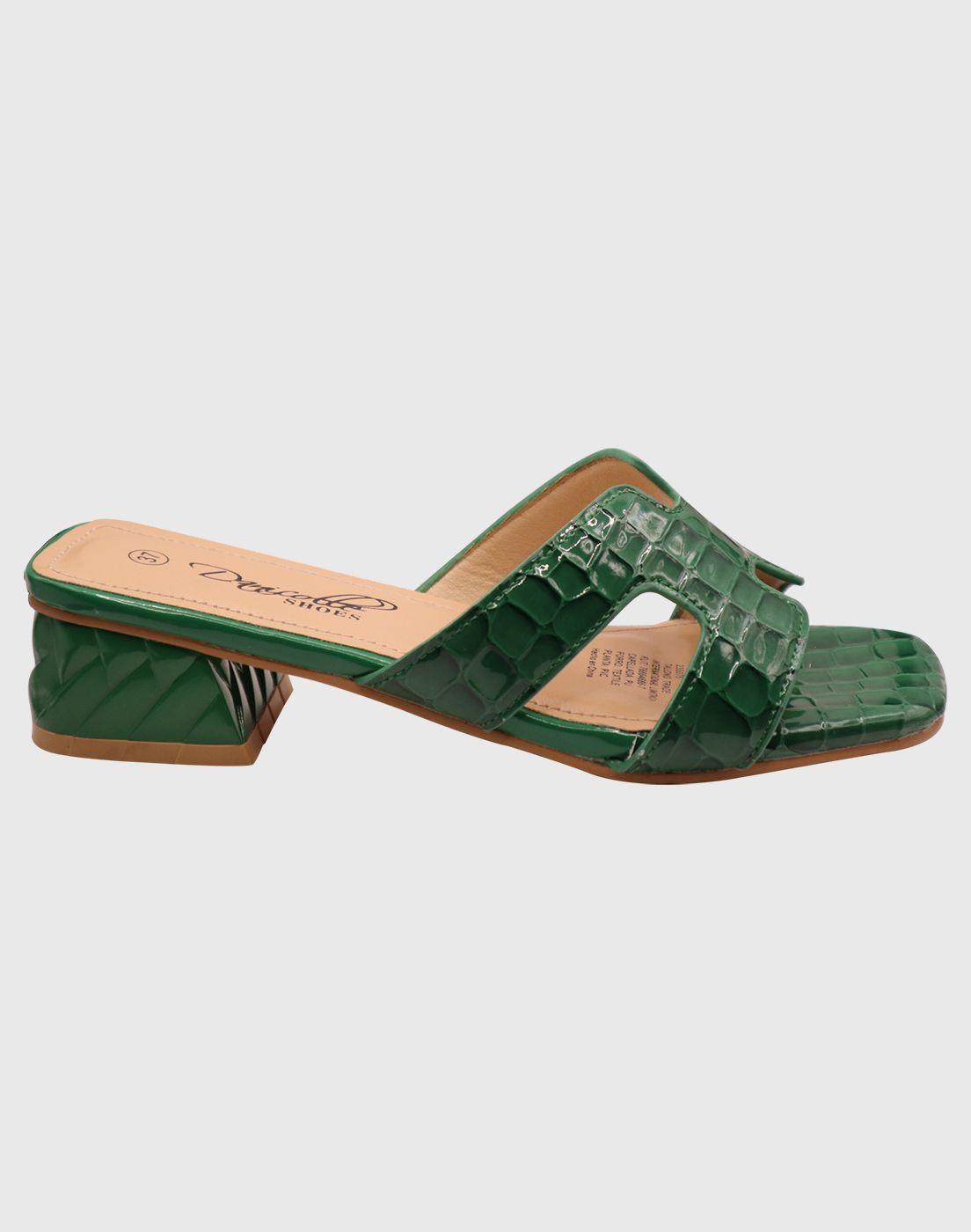 Sandalia plana Herm Verde-4