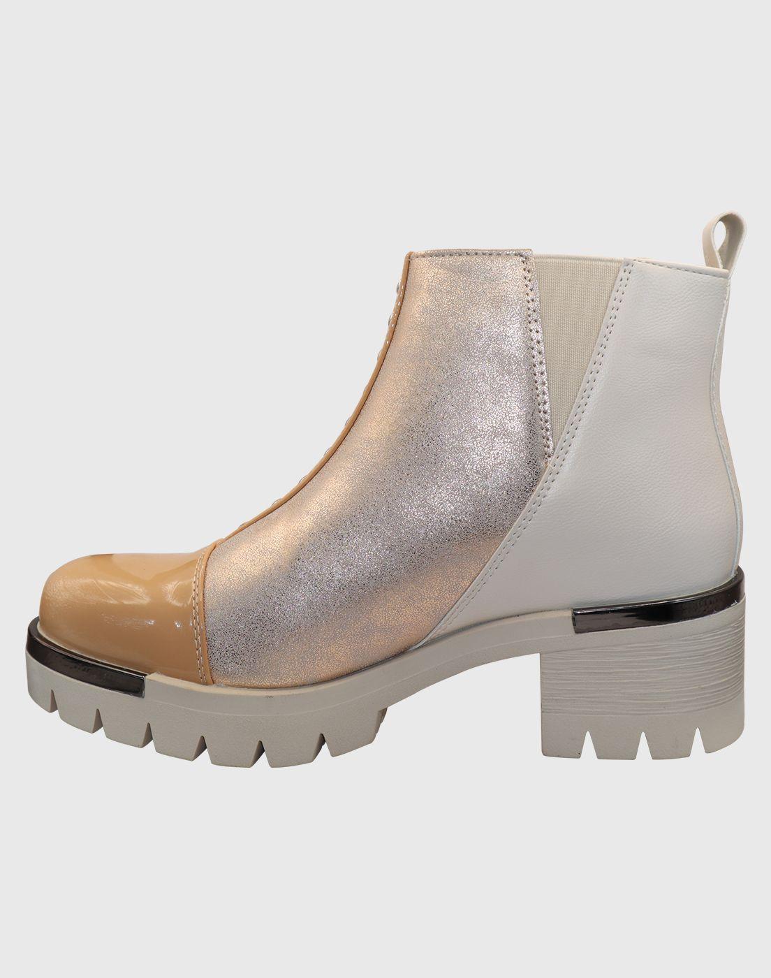 Botin beige tri elasticado-2