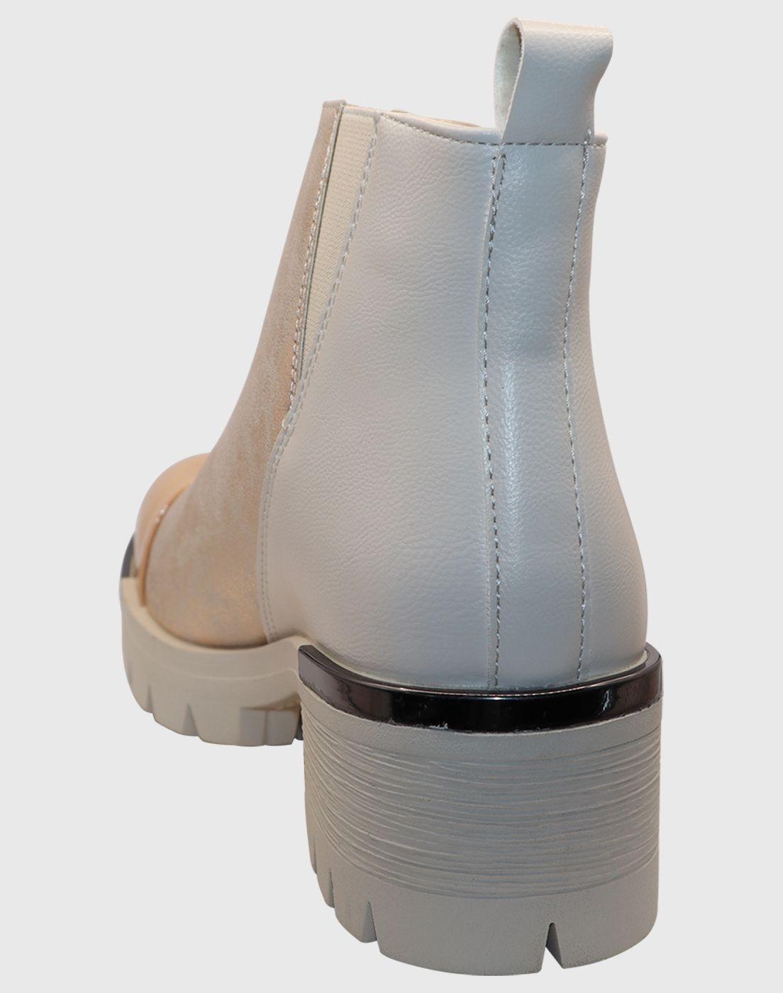 Botin beige tri elasticado-3