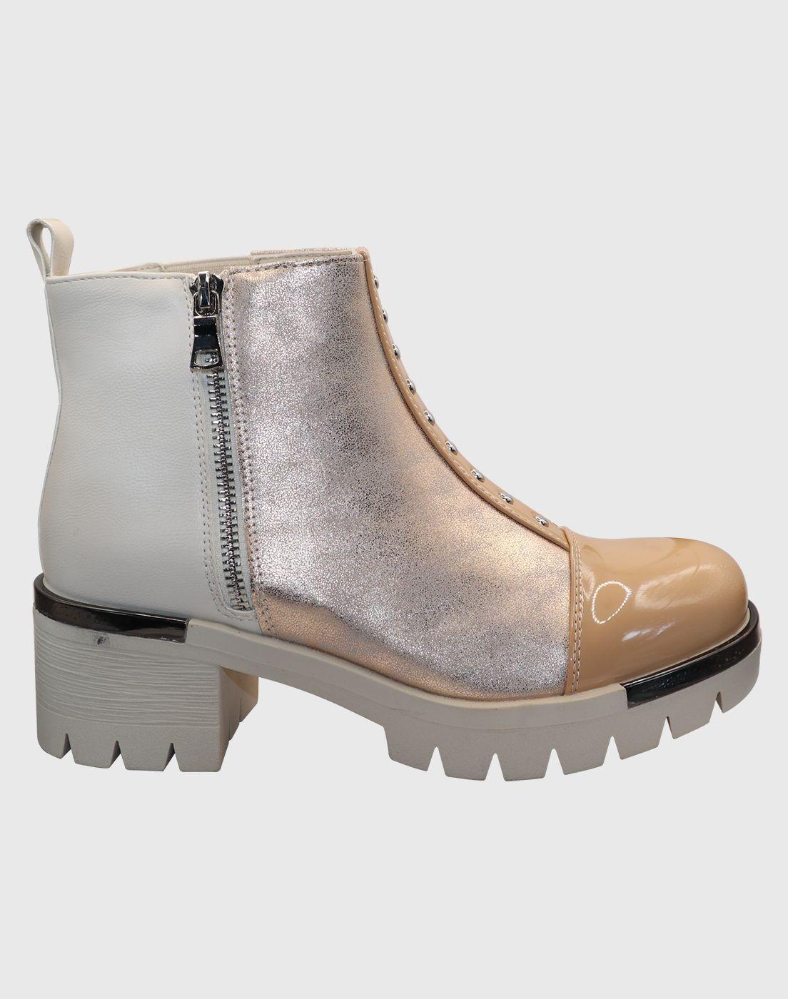 Botin beige tri elasticado-4