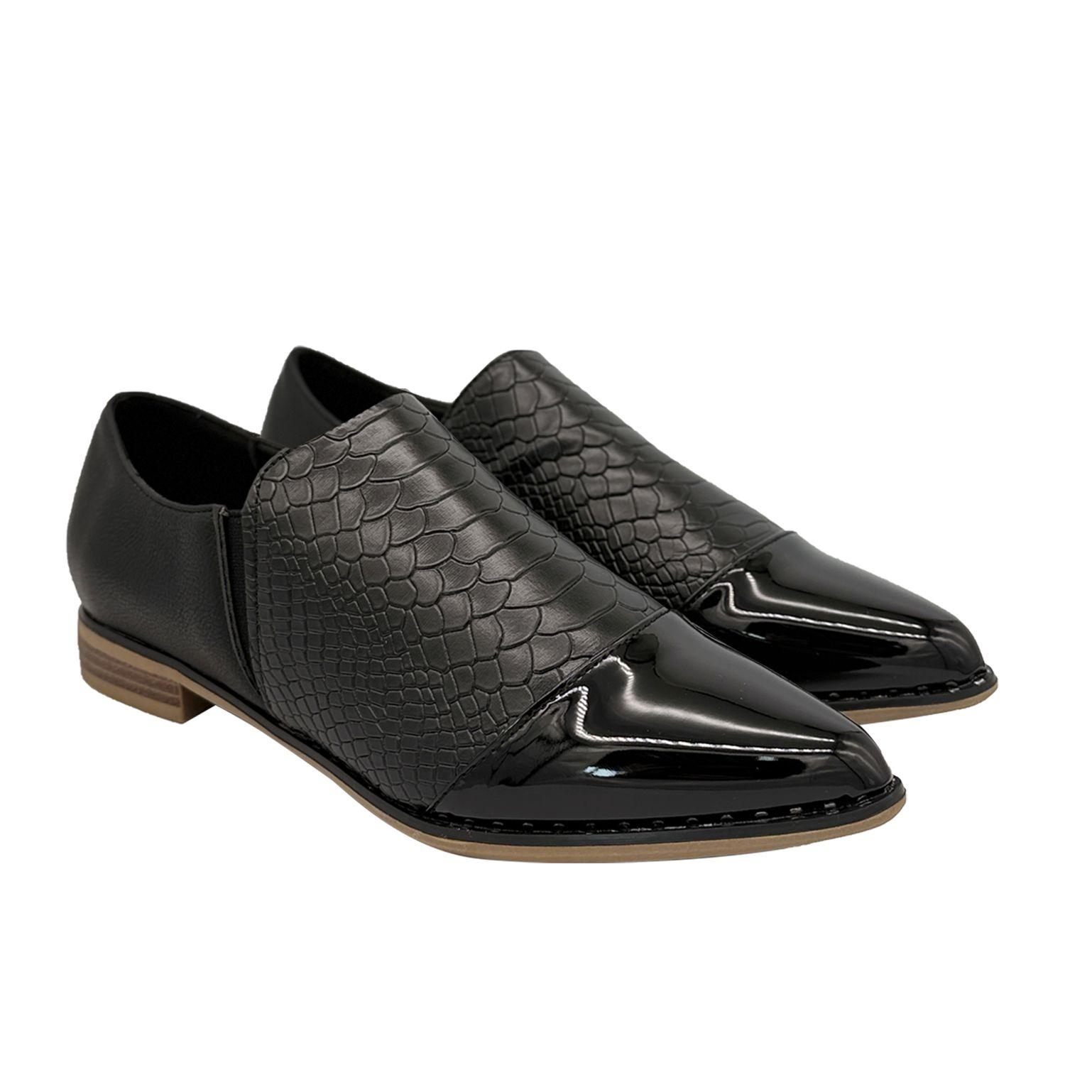 Zapato para mujer croco Negro Danicolle-2