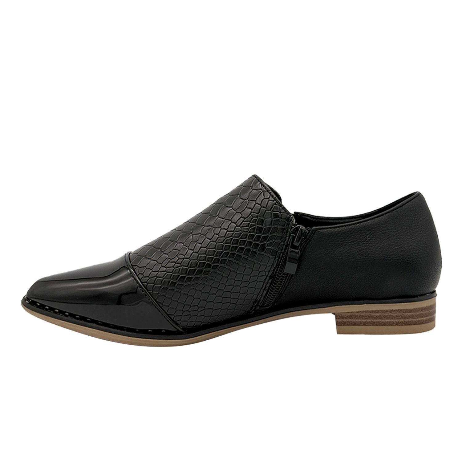 Zapato para mujer croco Negro Danicolle-4