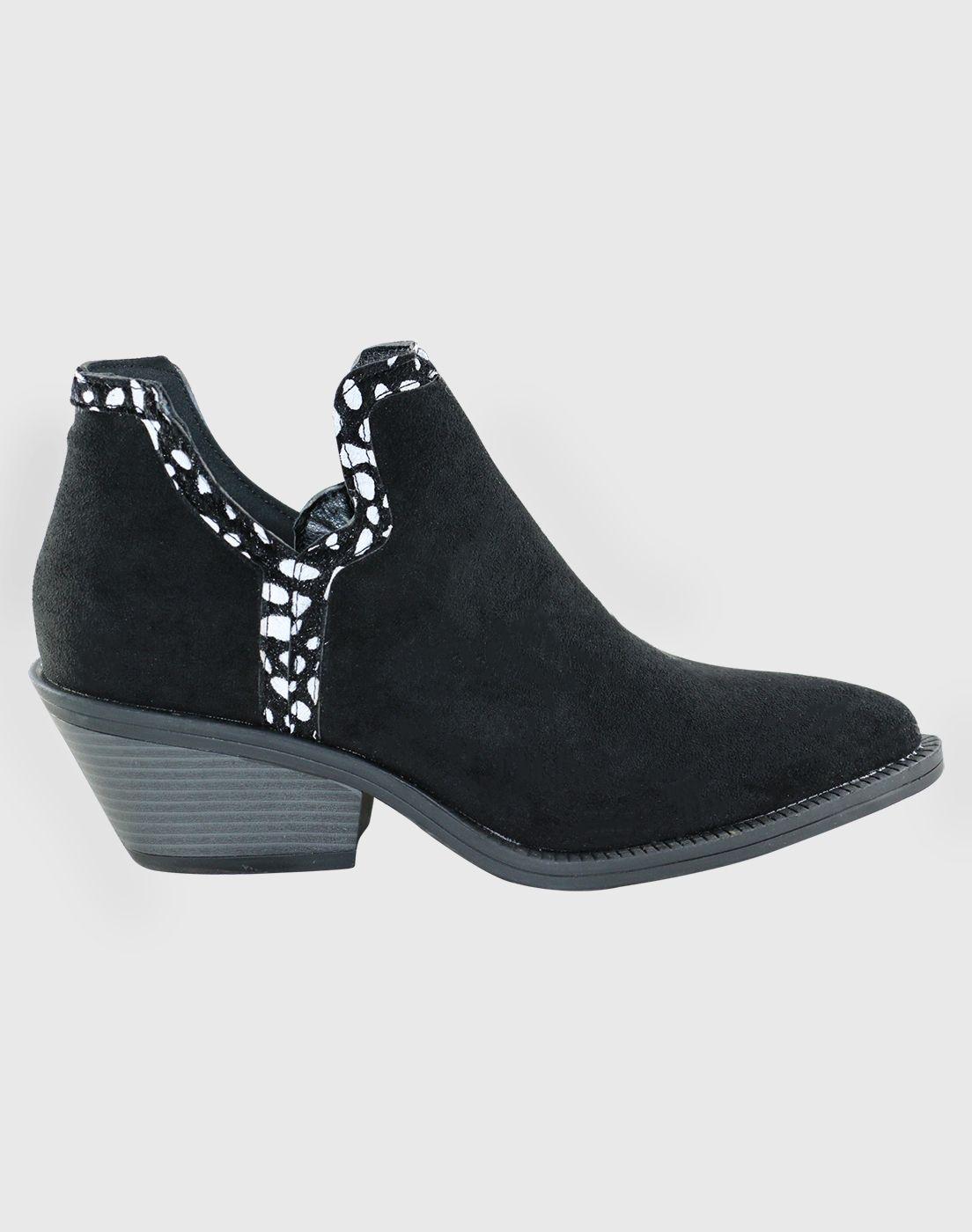 Botin Puntiagudo Leopard Negro Danicolle-1