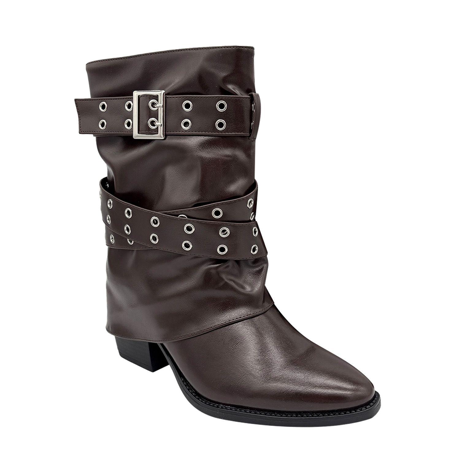 Bota para mujer sobrecapa cafe Danicolle-4