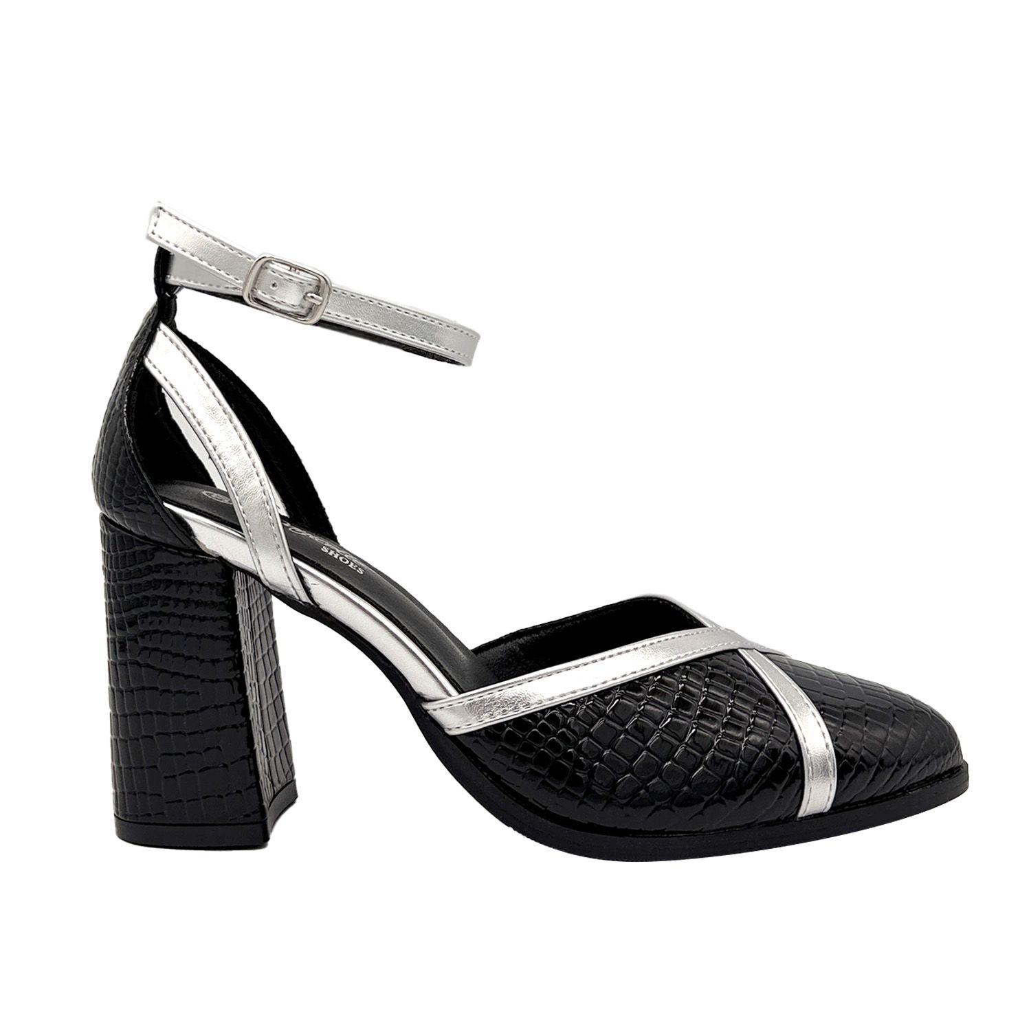 Zapato para mujer atado al tobillo, Negro Danicolle-0