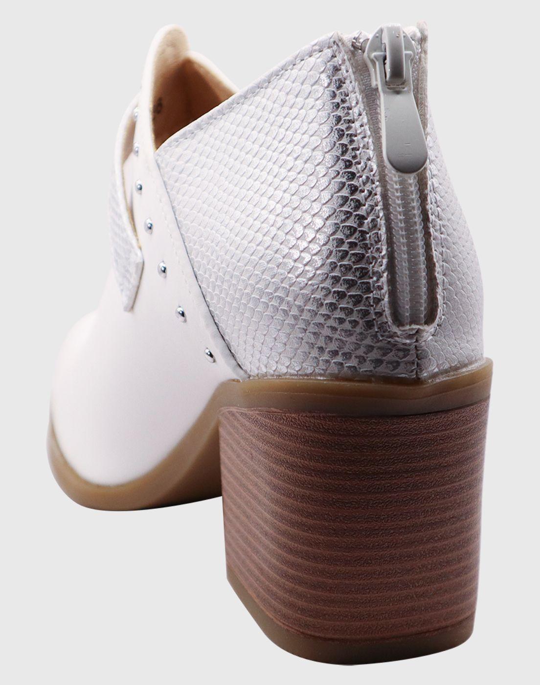 Botin campero hebilla Blanco-4