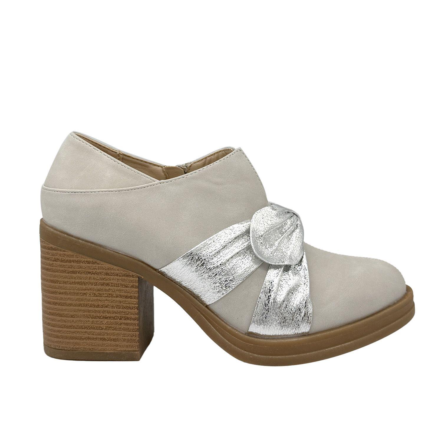 Botín para mujer con lazo beige Danicolle-0
