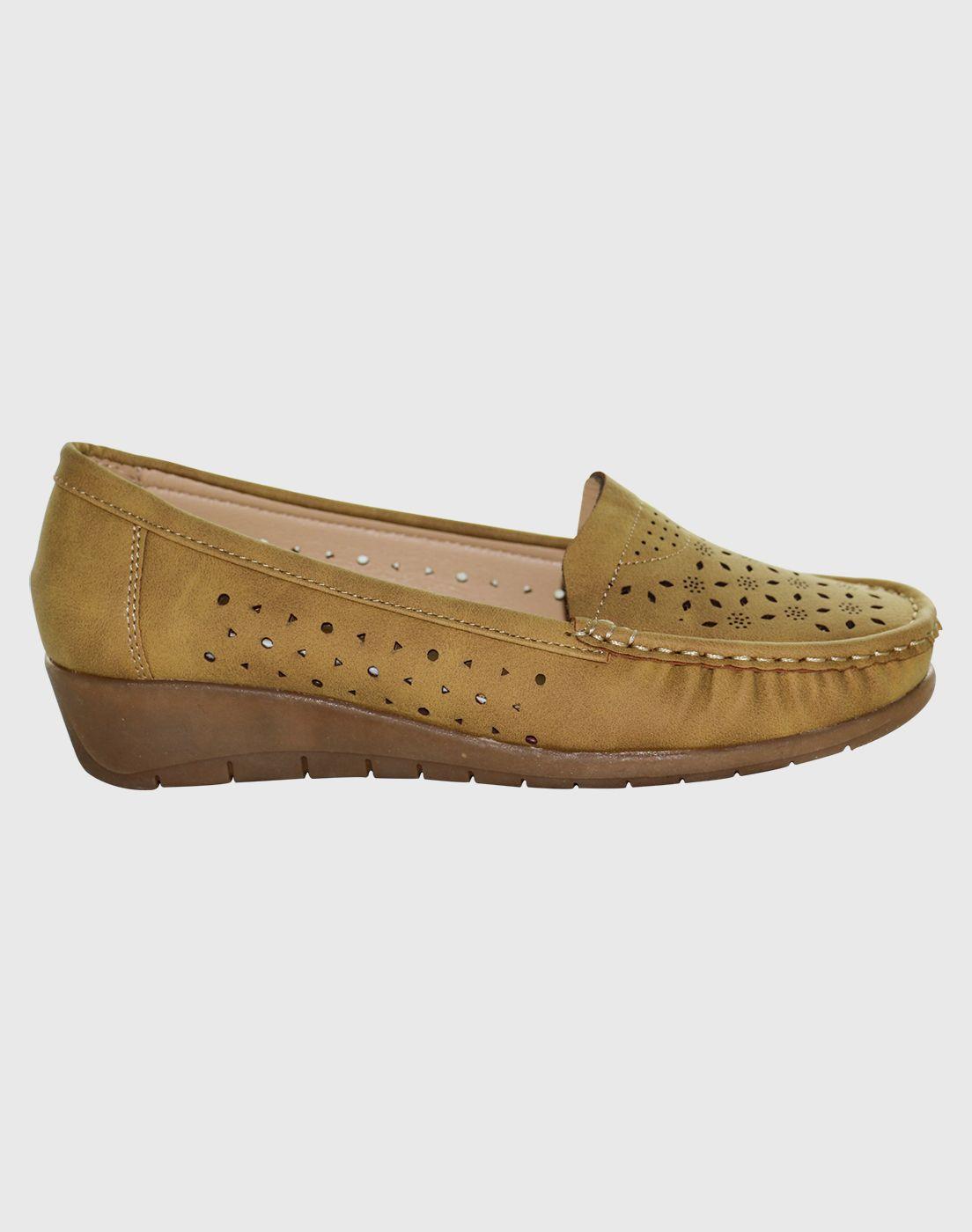 Mocasin Taco Diseño Taupe Danicolle-1