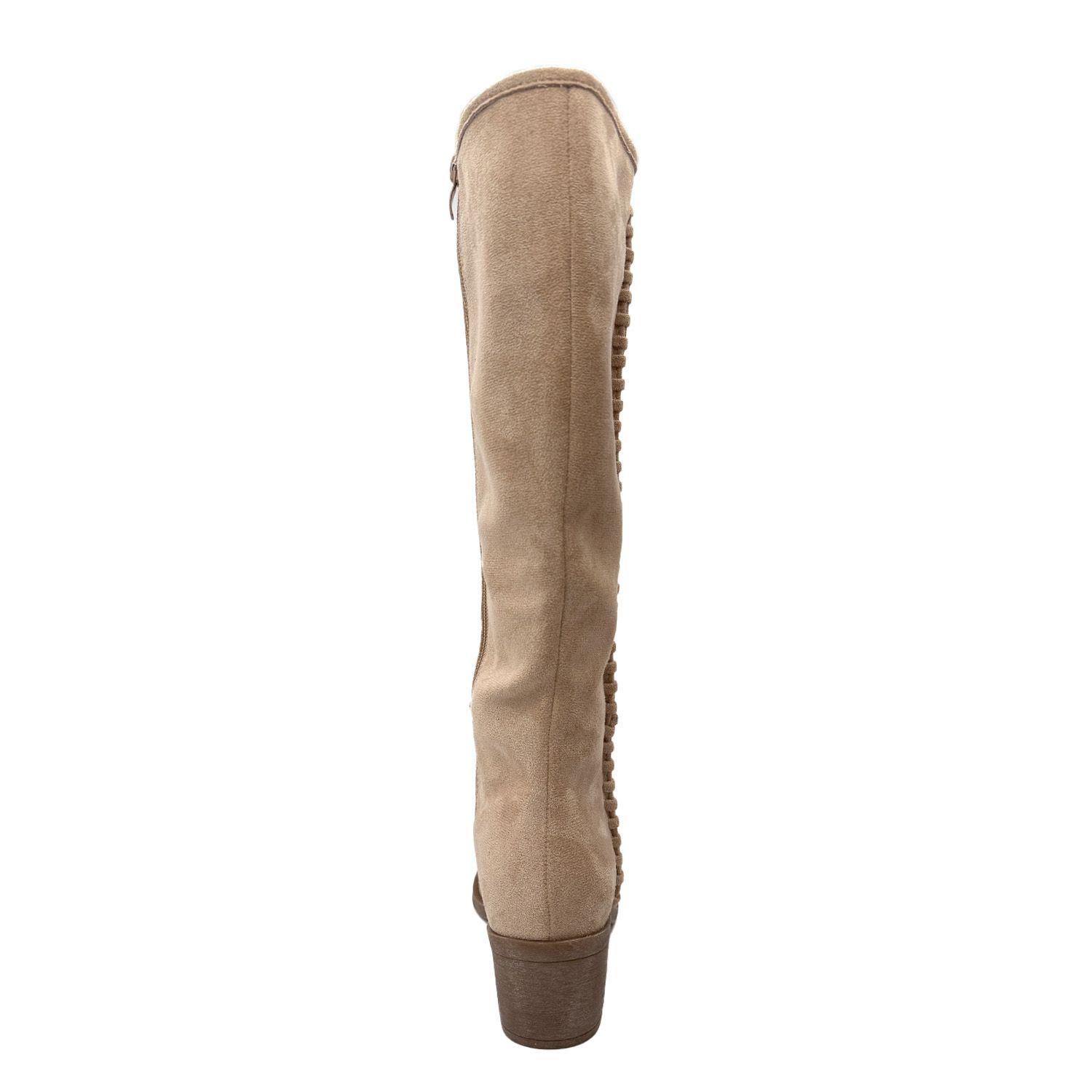 Bota para mujer costura visible beige Danicolle-3