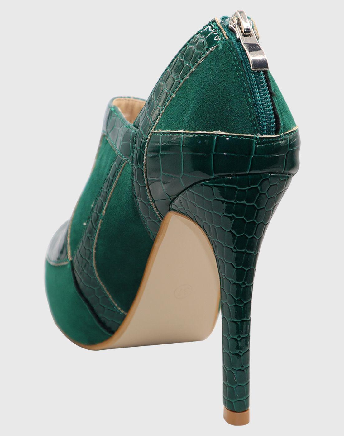Botin taco aguja Verde-0