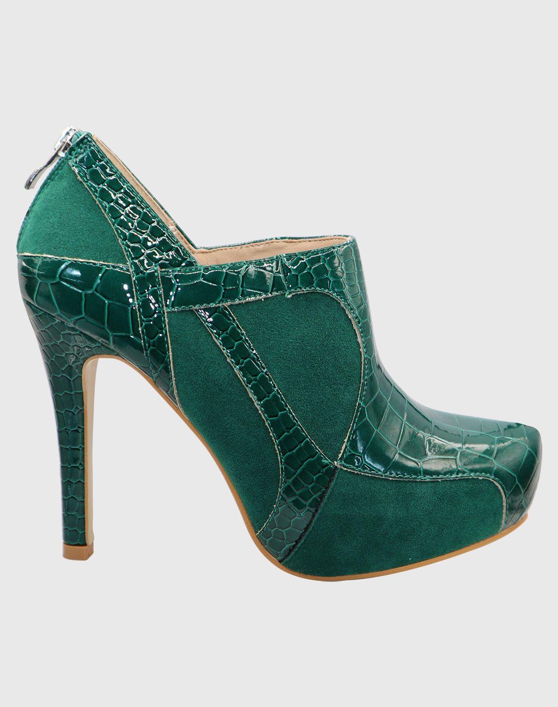 Botin taco aguja Verde-1