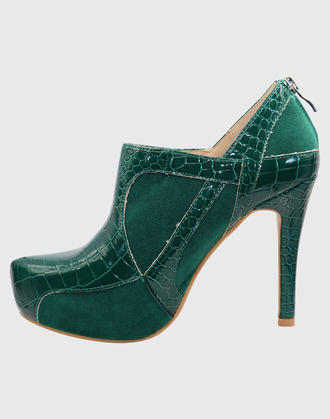 Botin taco aguja Verde-3
