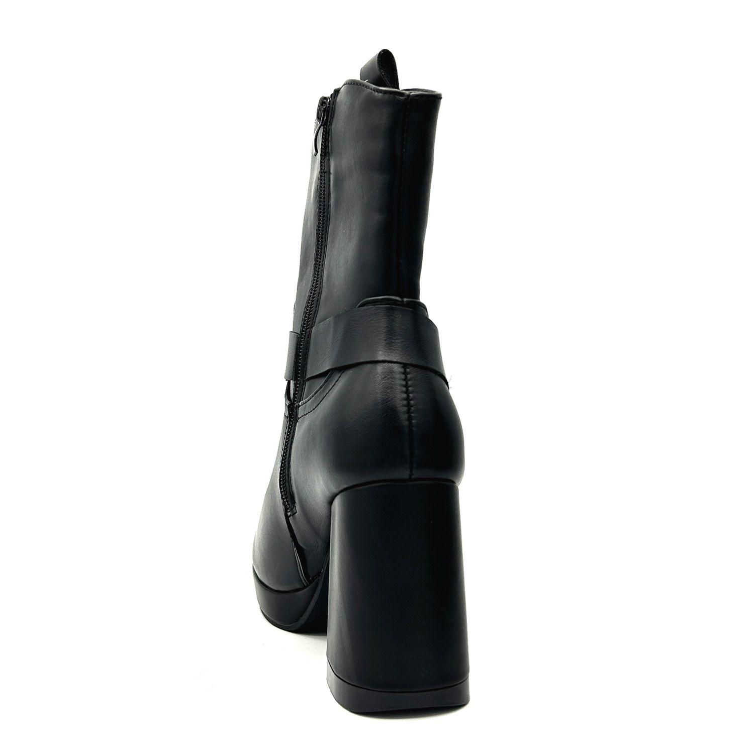 Bota para mujer color Negro con plataforma y detalles-4