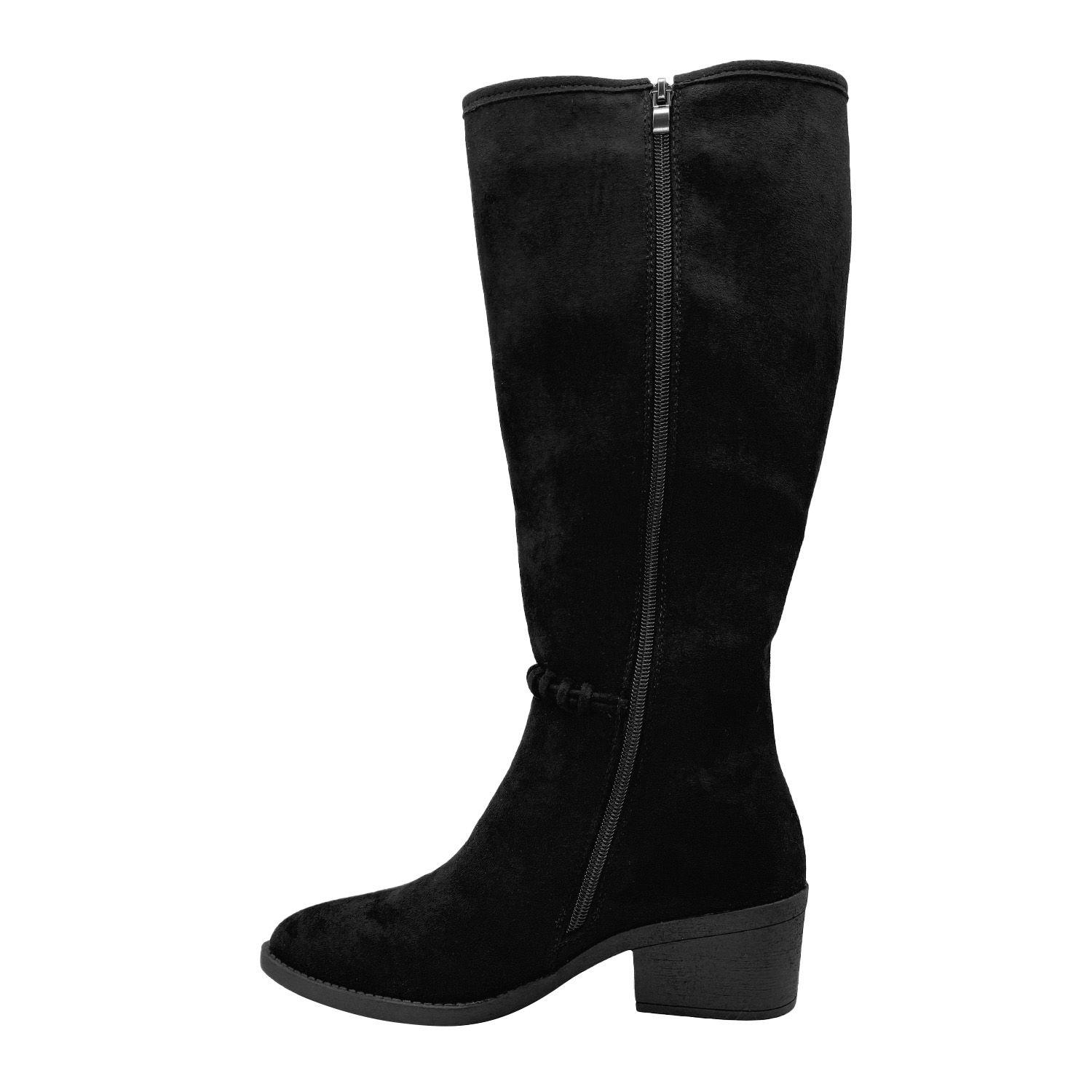 Bota para mujer costura visible negro Danicolle-2