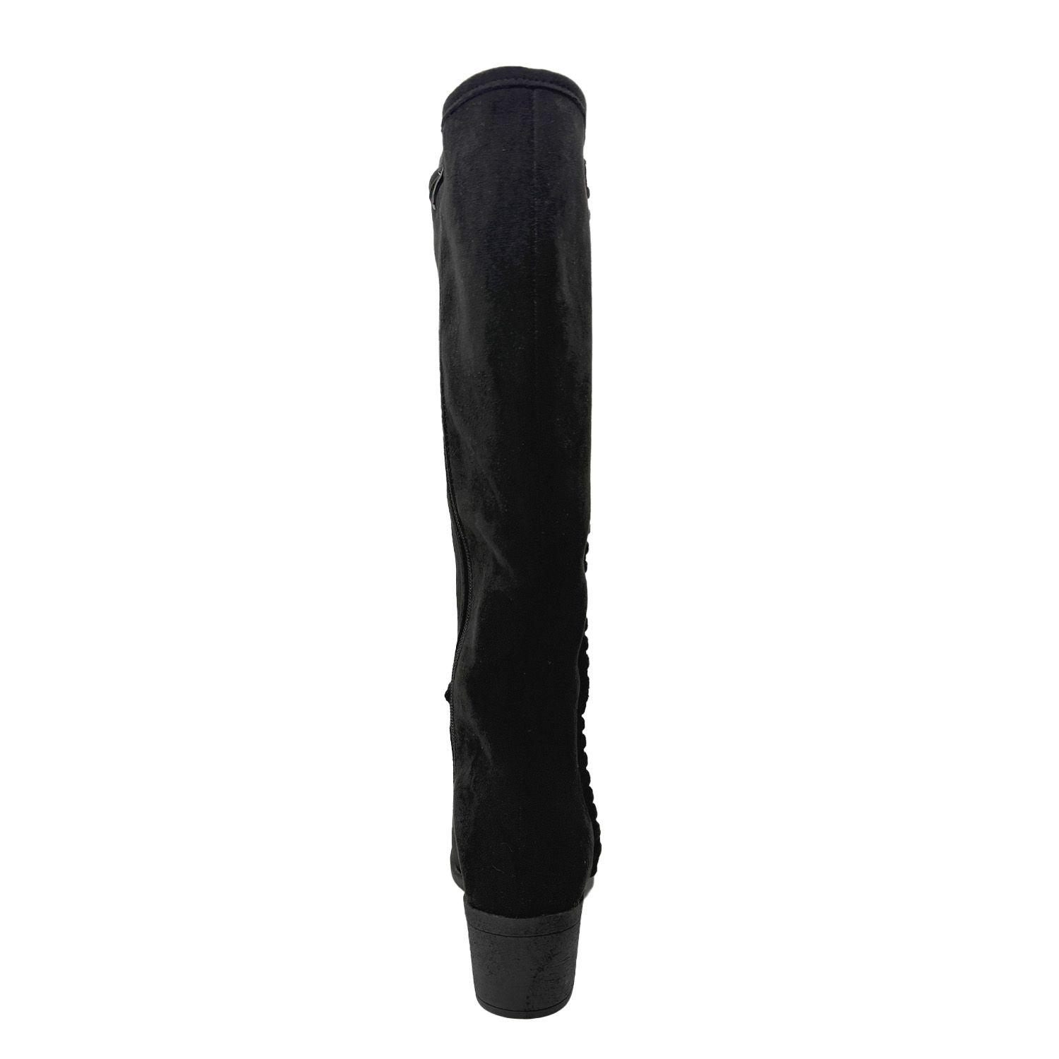 Bota para mujer costura visible negro Danicolle-3