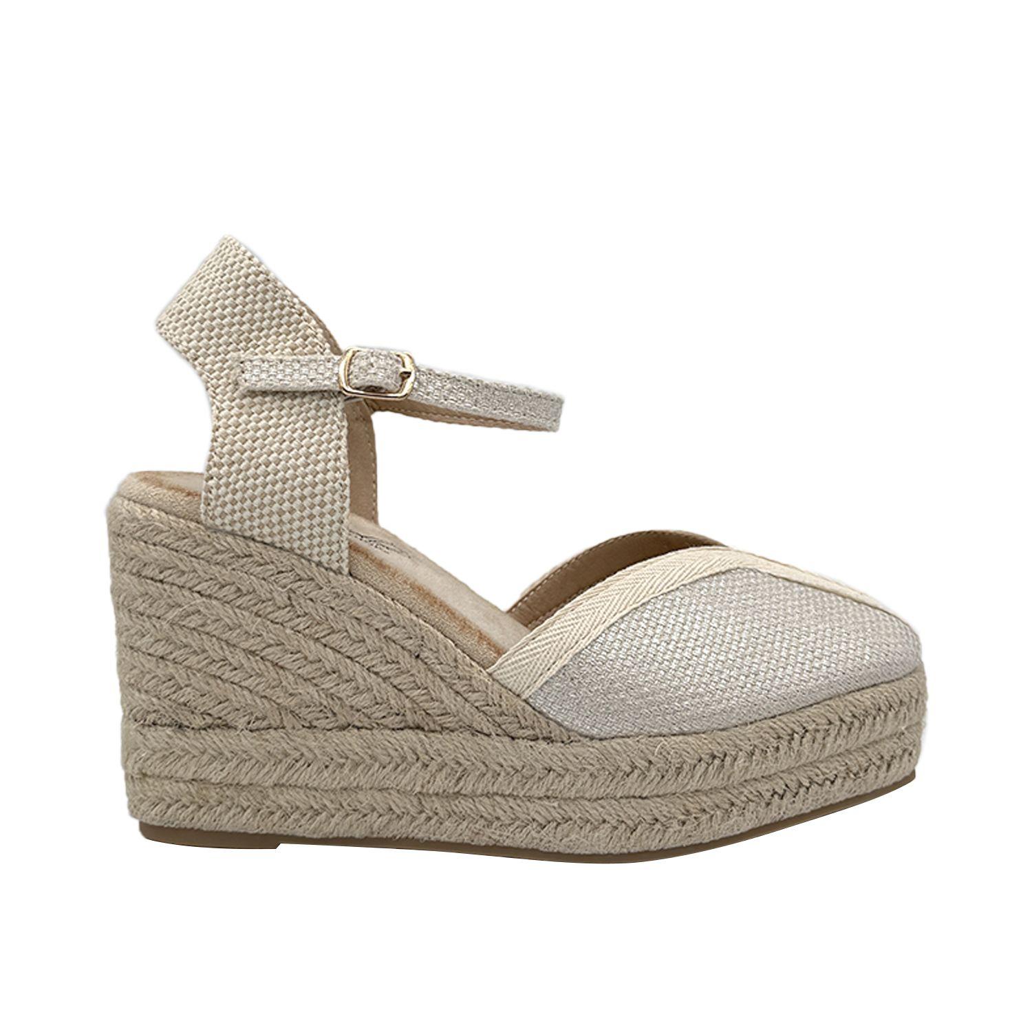 Sandalia plataforma yute dorado Danicolle-0