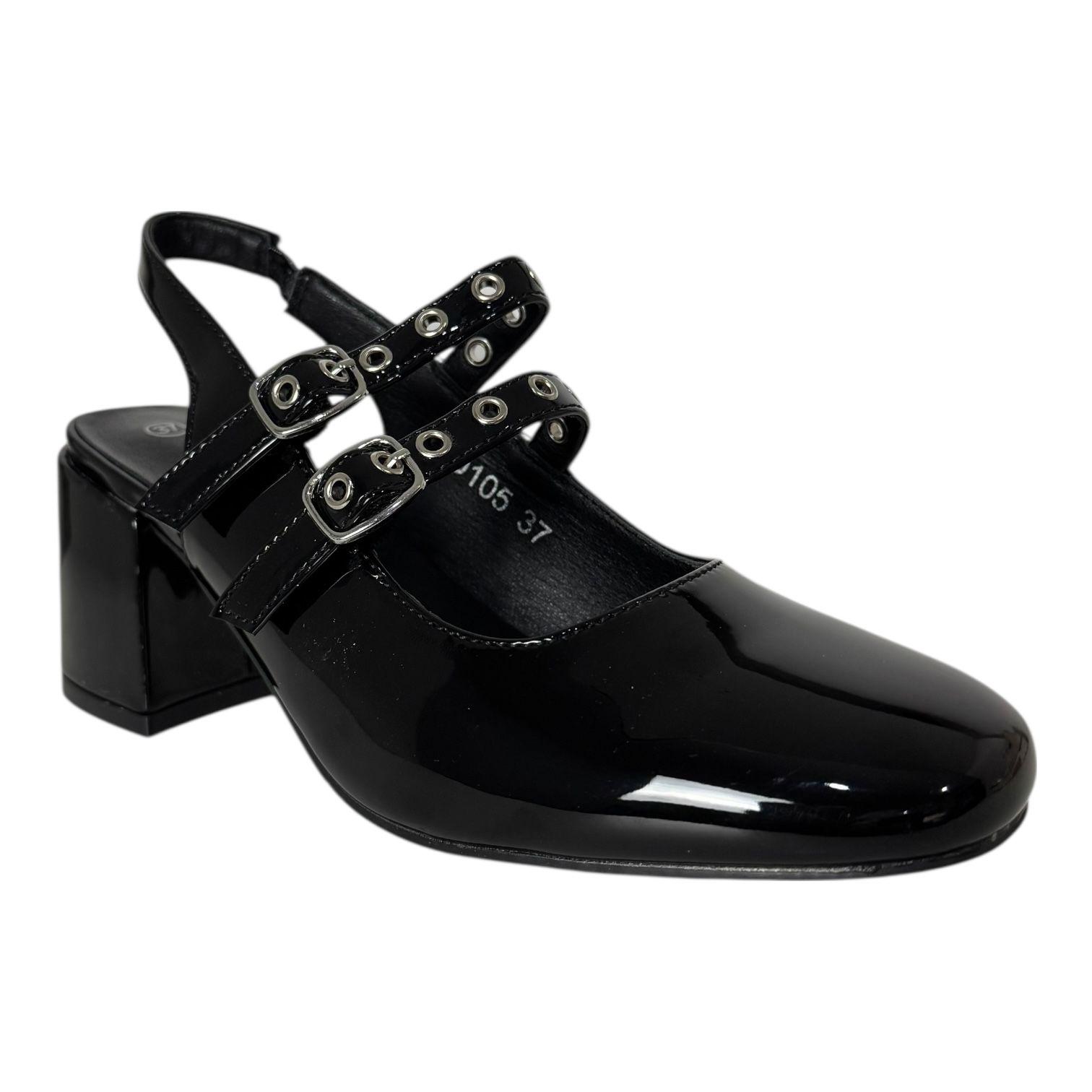 Zapato para mujer con correas Negro Danicolle-1