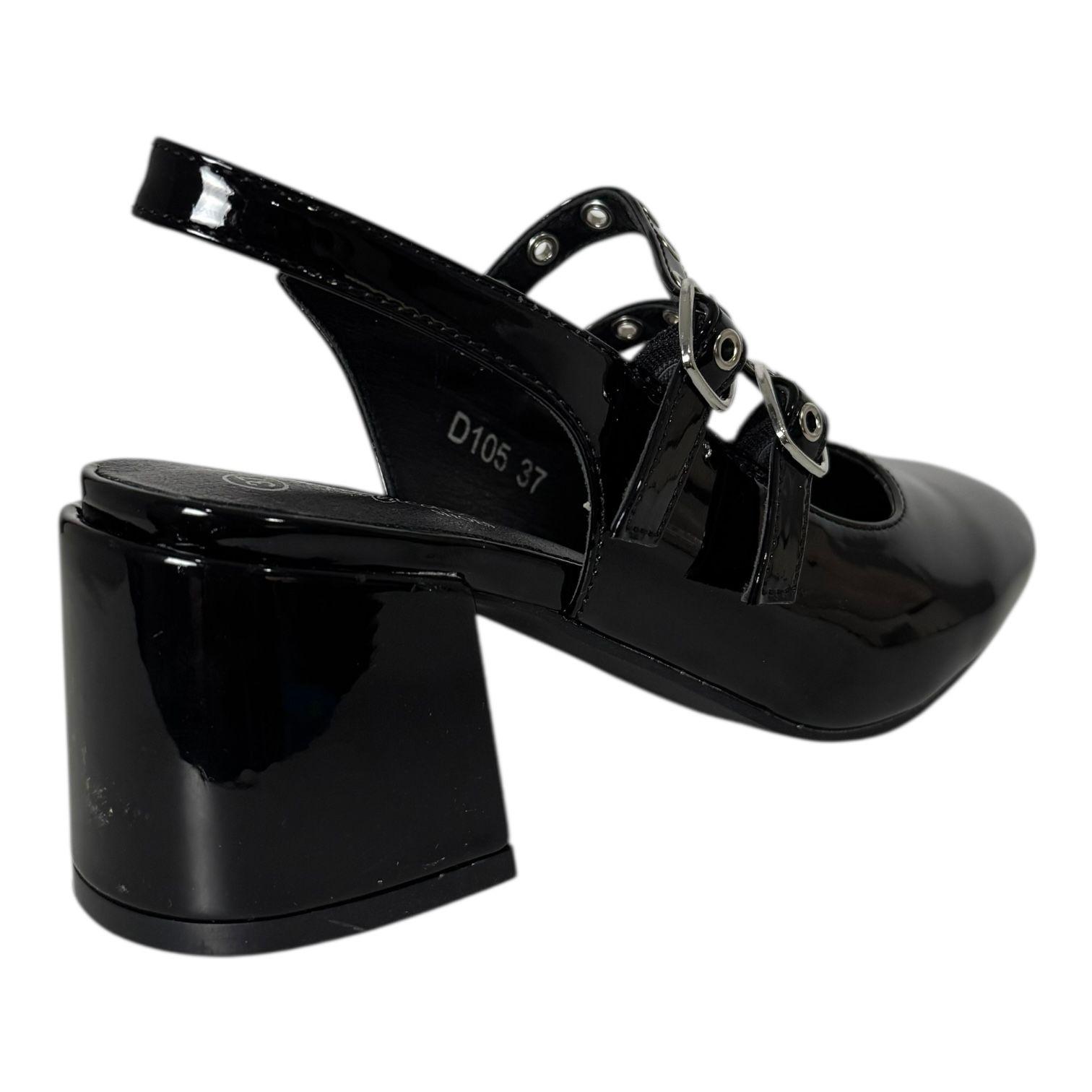 Zapato para mujer con correas Negro Danicolle-2