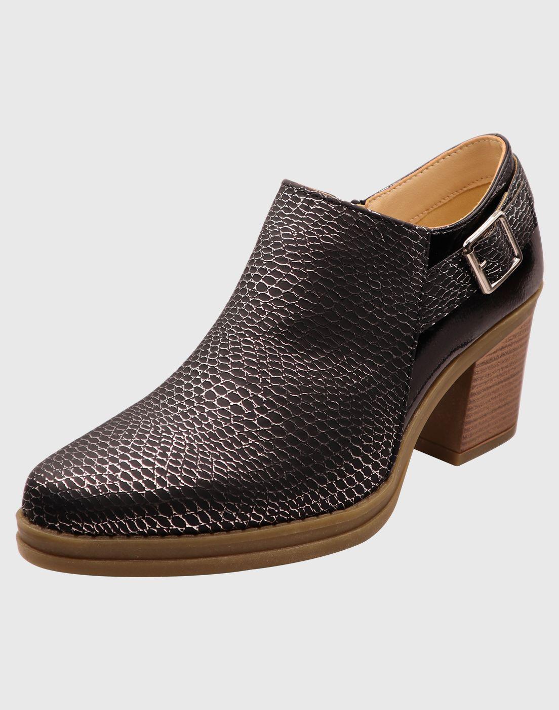 Botin hebilla Negro-0