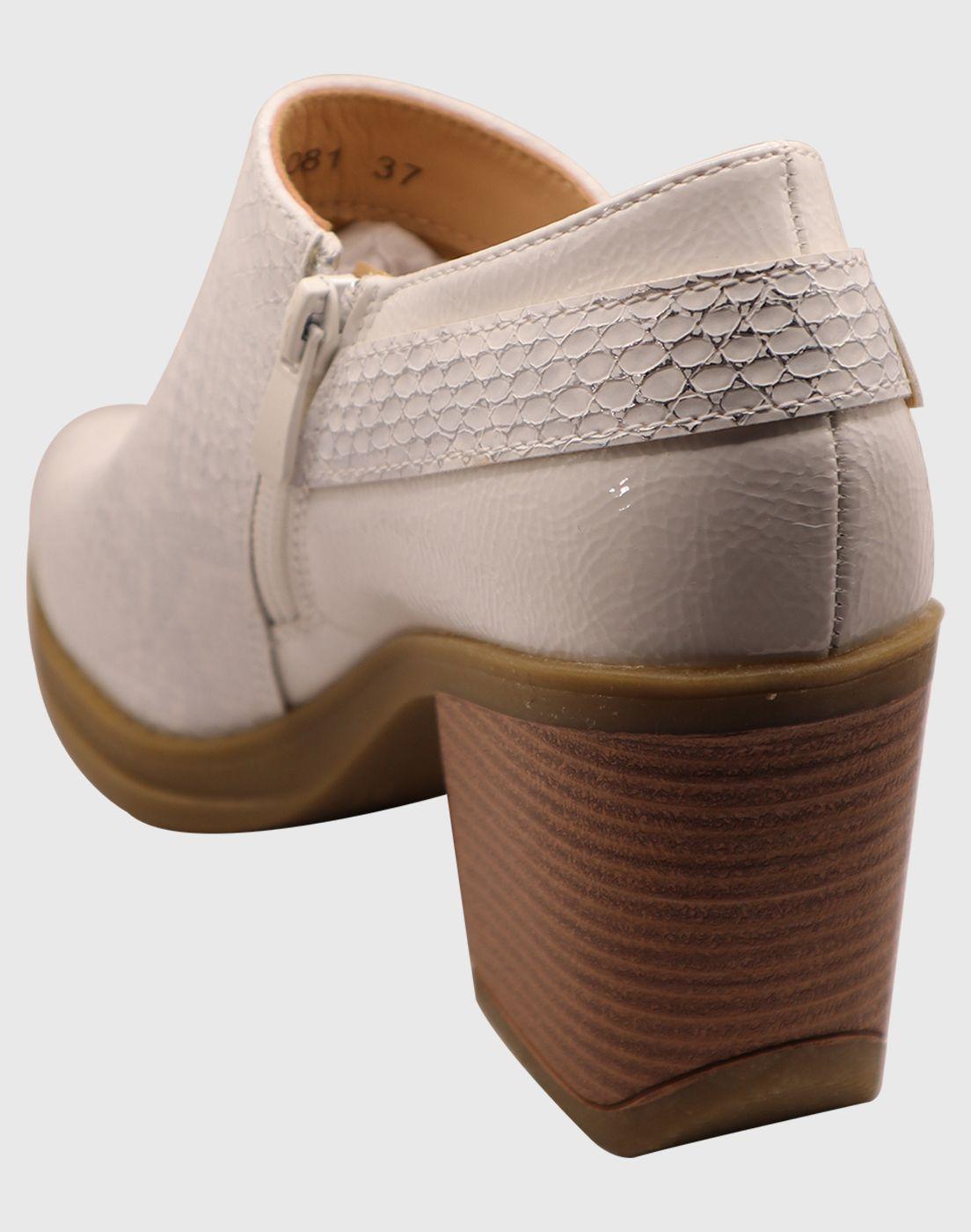 Botin hebilla Blanco-3