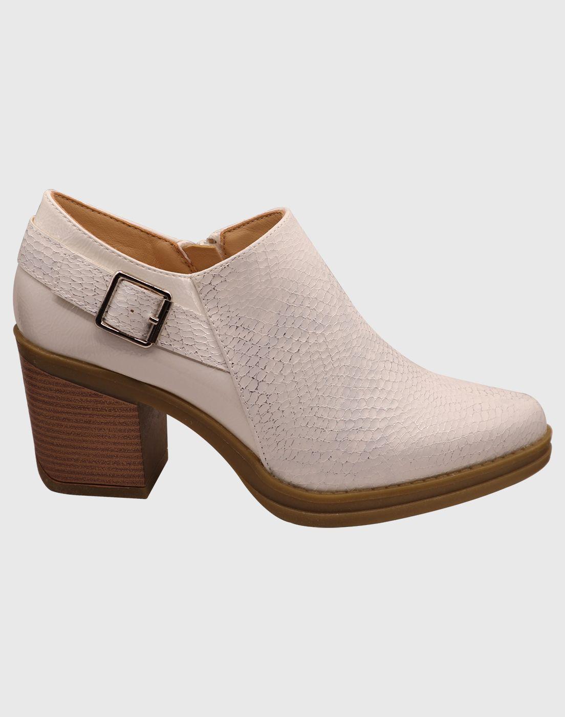 Botin hebilla Blanco-4