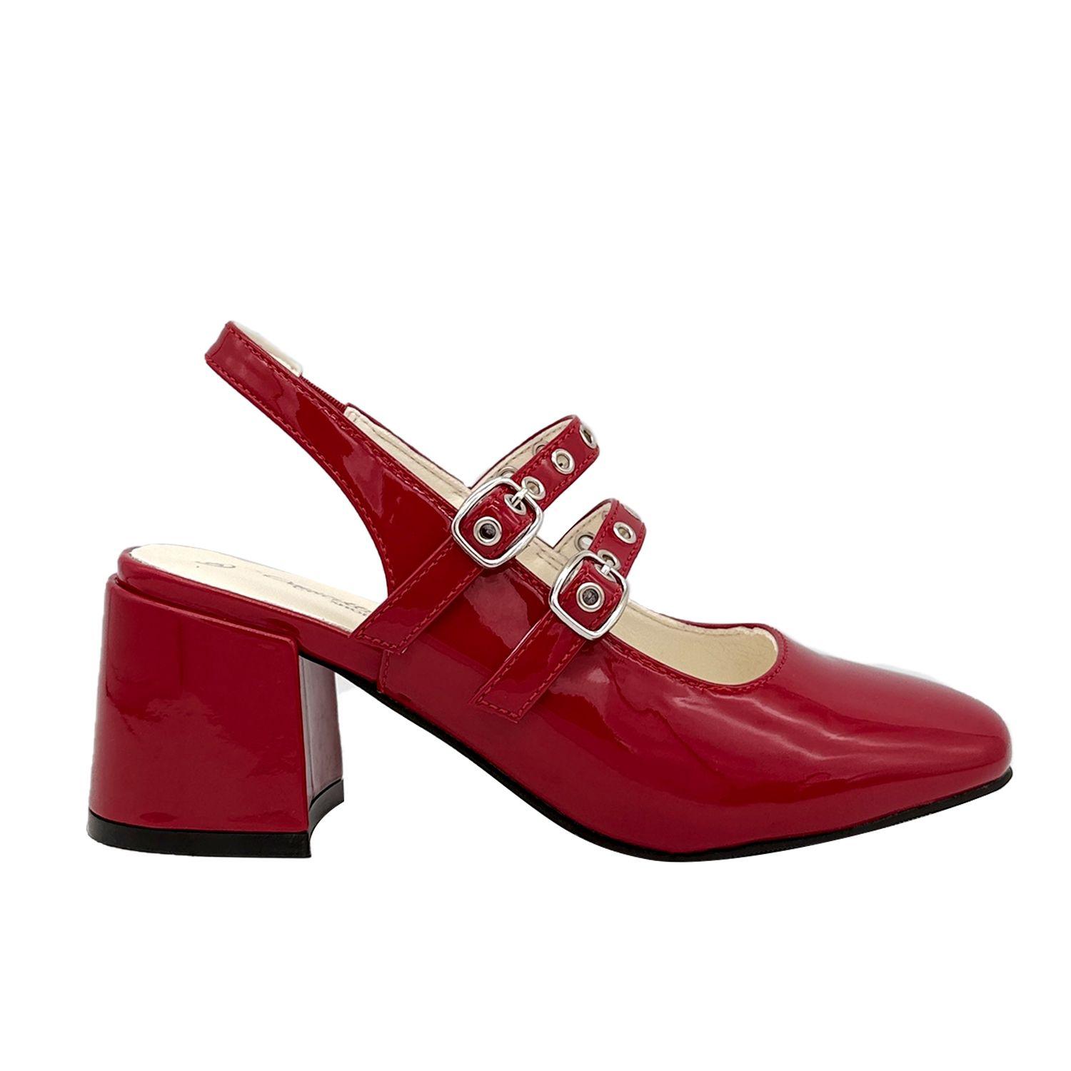 Zapato para mujer con correas Rojo Danicolle-0