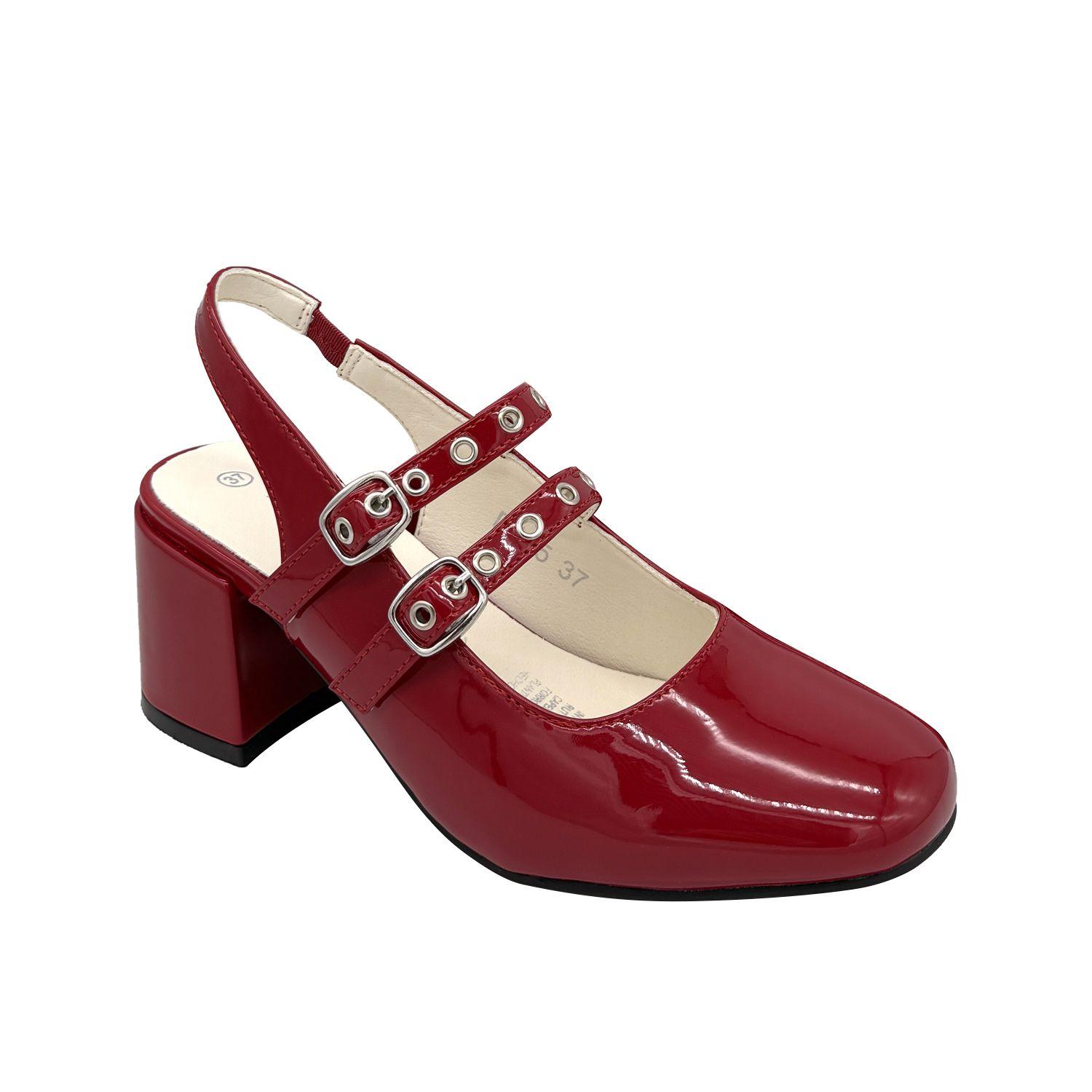 Zapato para mujer con correas Rojo Danicolle-2