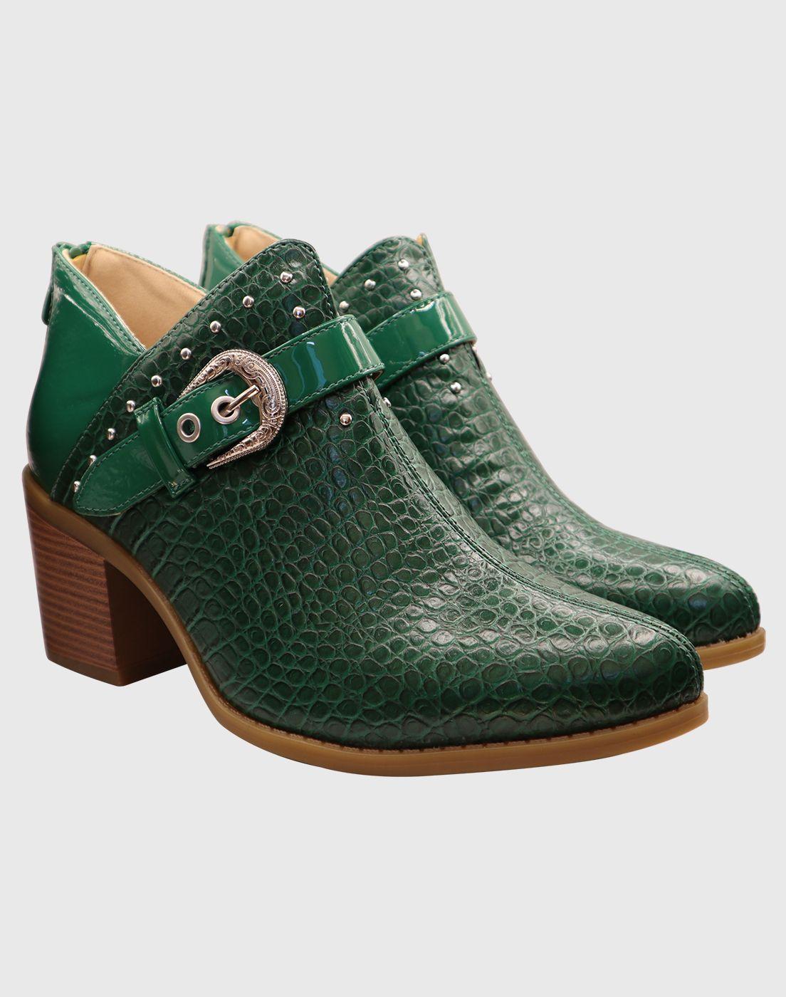 Botin campero hebilla Verde-1
