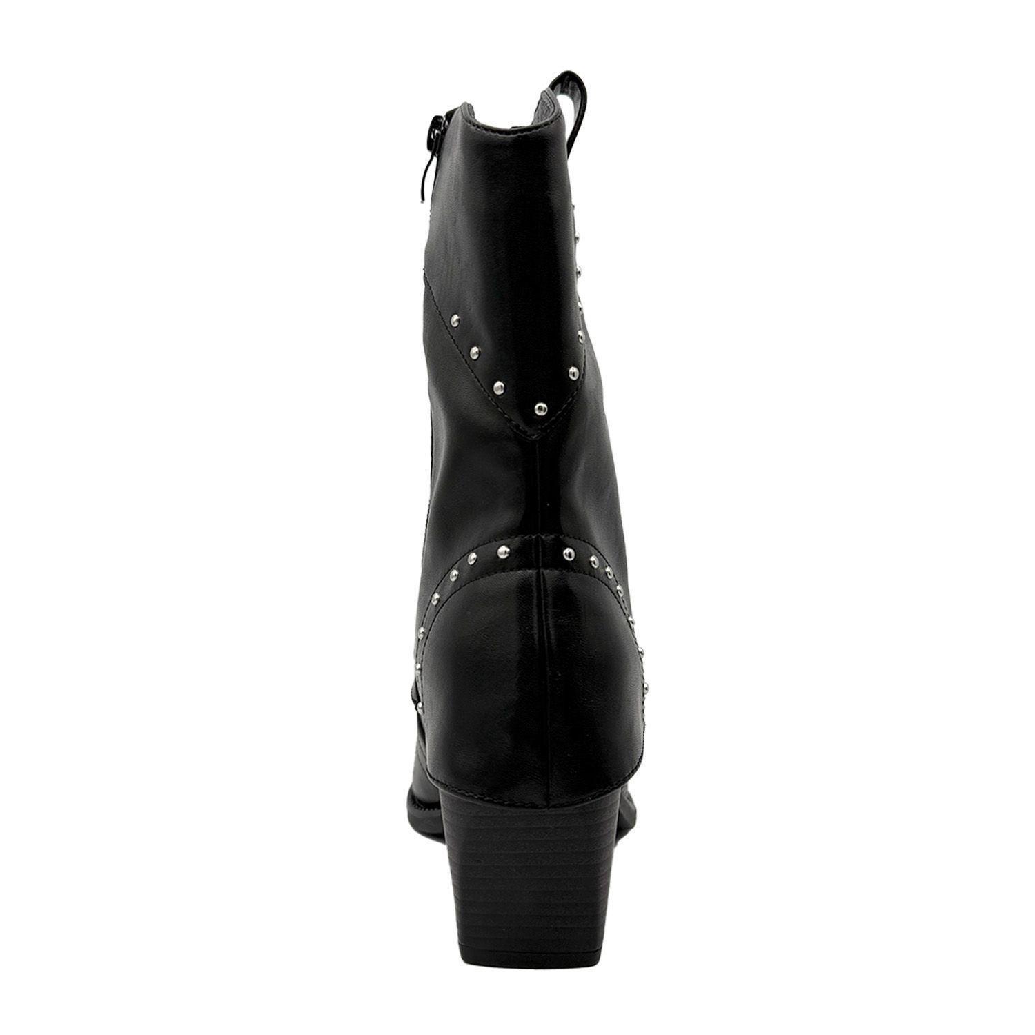 Bota para mujer sobrecapa Lisa Negro Danicolle-3