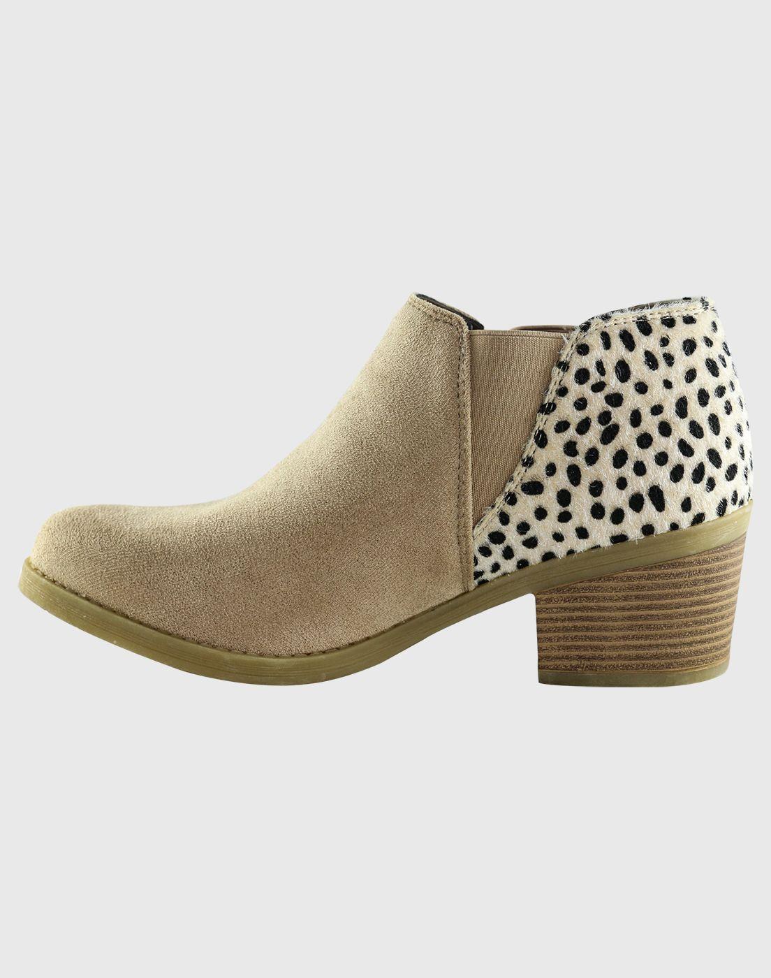 Botin animal print Khaki Danicolle-1