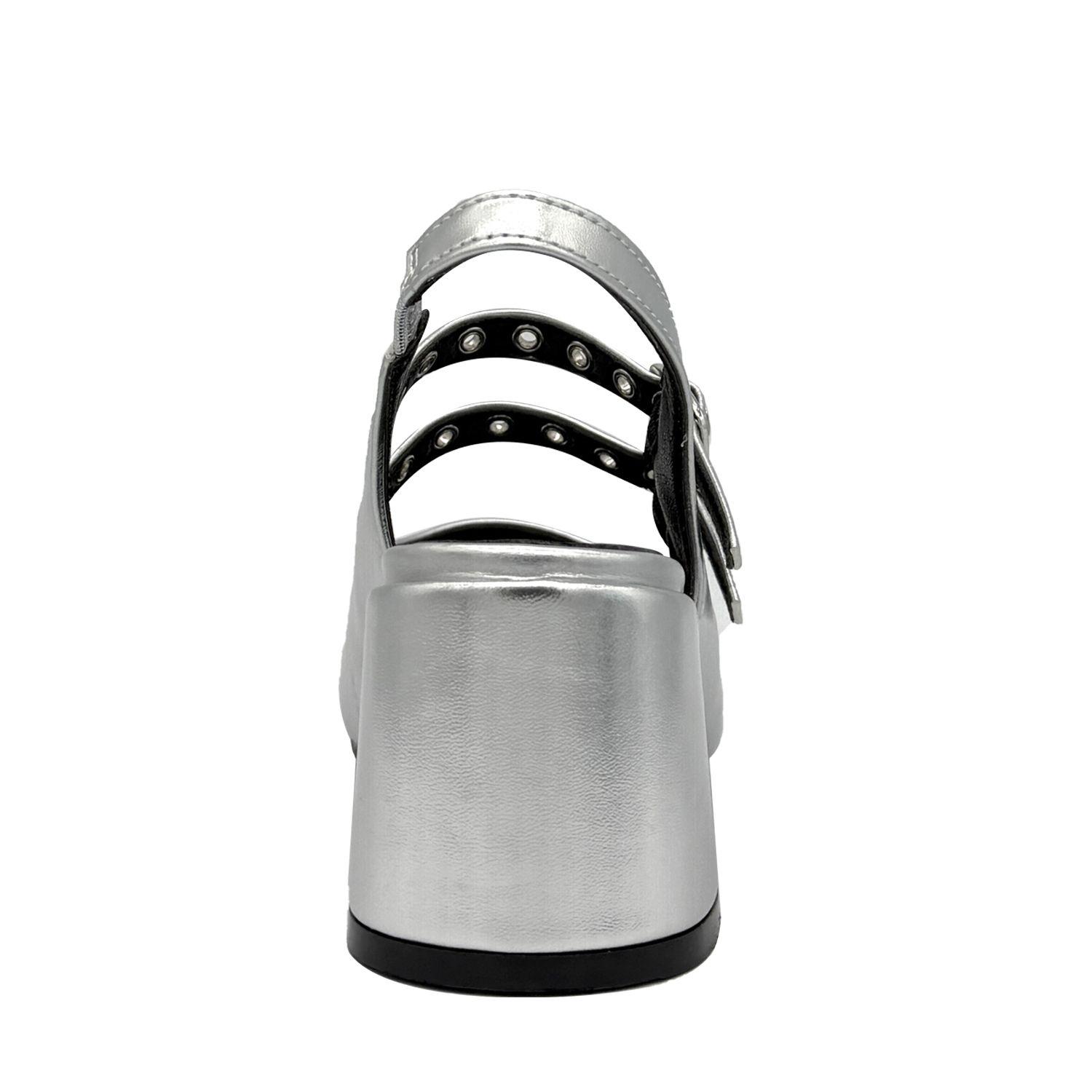 Zapato para mujer con correas Plateado Danicolle-3