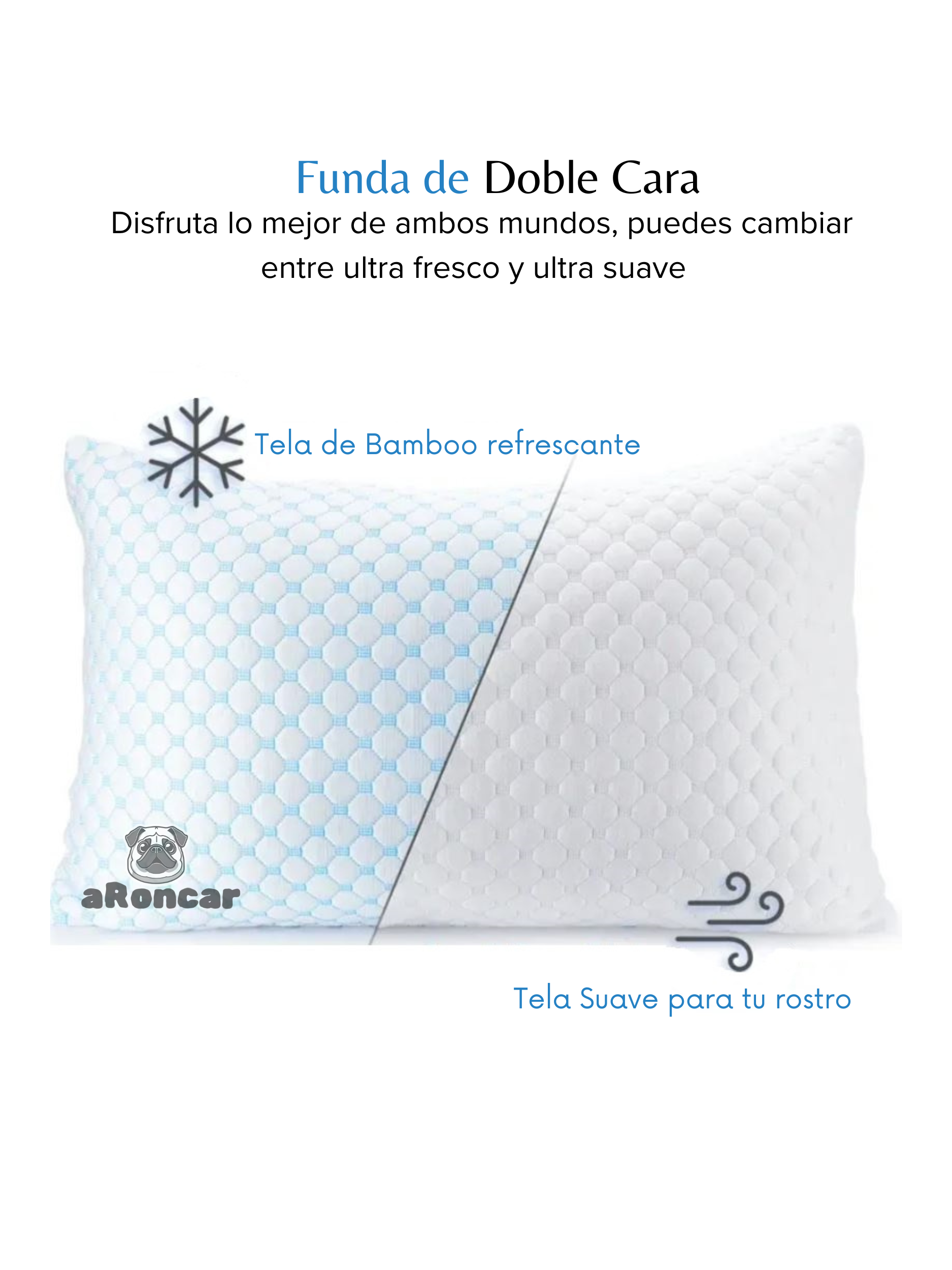 Almohada Espuma viscoelástica aRoncar-Calidad Premium-5