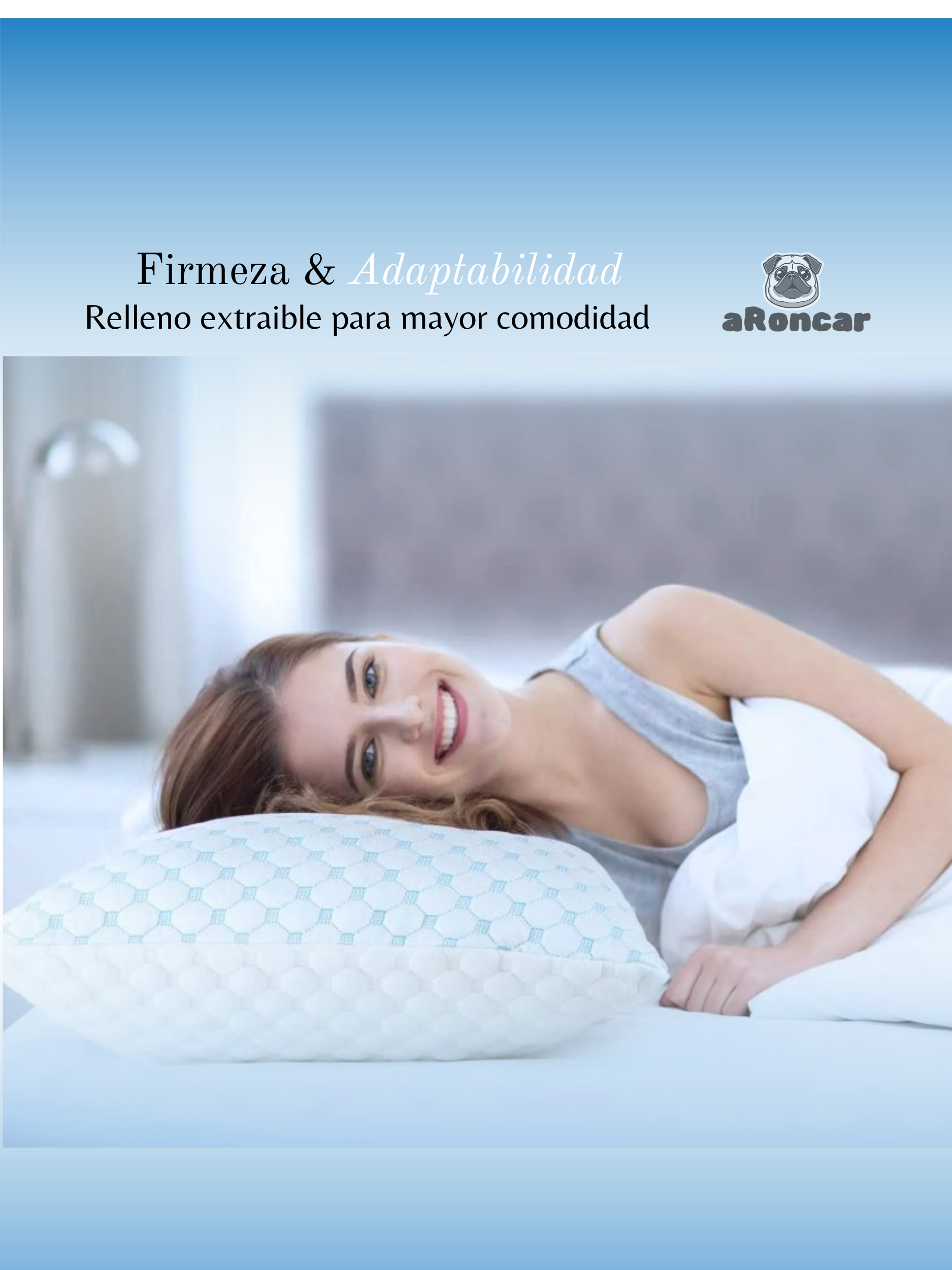 Almohada Espuma viscoelástica aRoncar-Calidad Premium-7