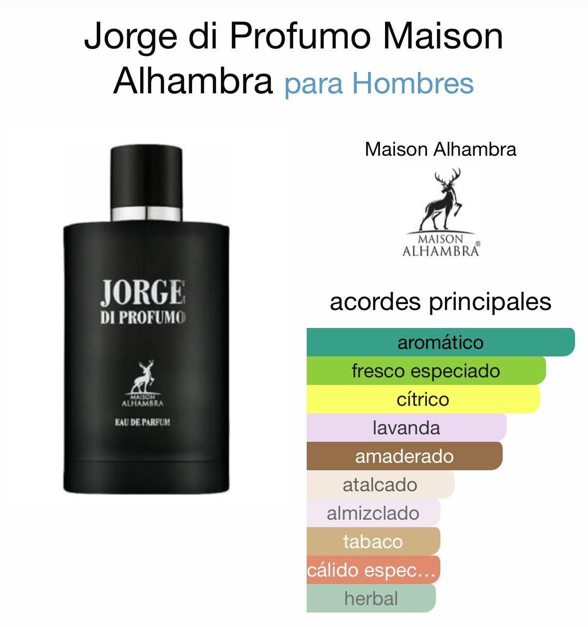 Jorge Di Profumo Maison Alhambra Edp 100ml Hombre Original-0