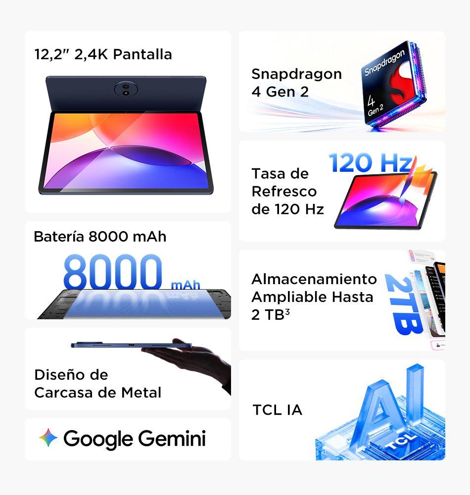 TAB A1 Plus 128GB / 6GB Octa Core 12.2" 2.4k 120Hz + Funda-2