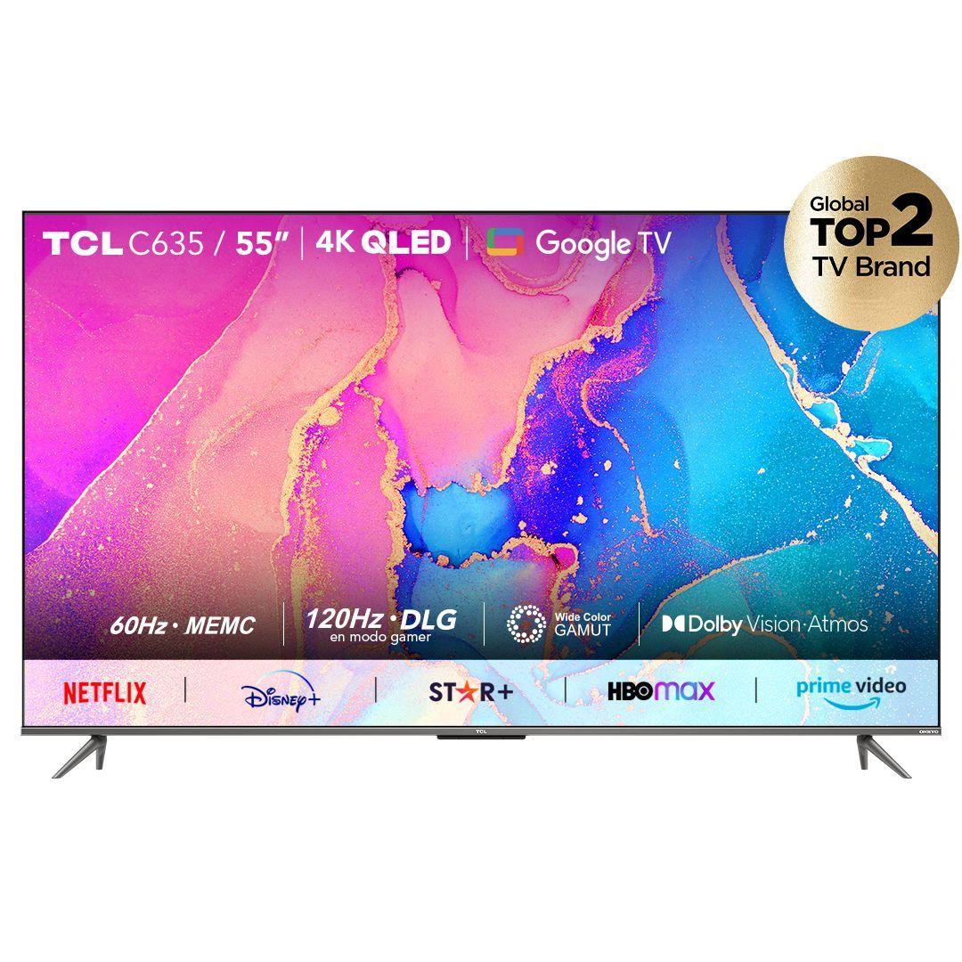 QLED 55" TCL 55C635 4K HDR Smart TV Google TV-0