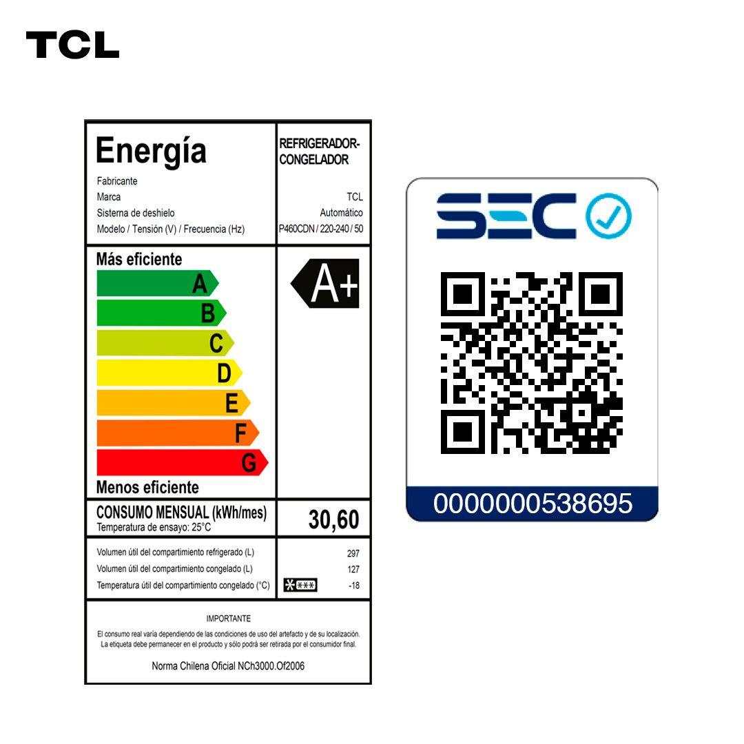 Refrigerador Cross Door TCL 424 Litros P460CD-5