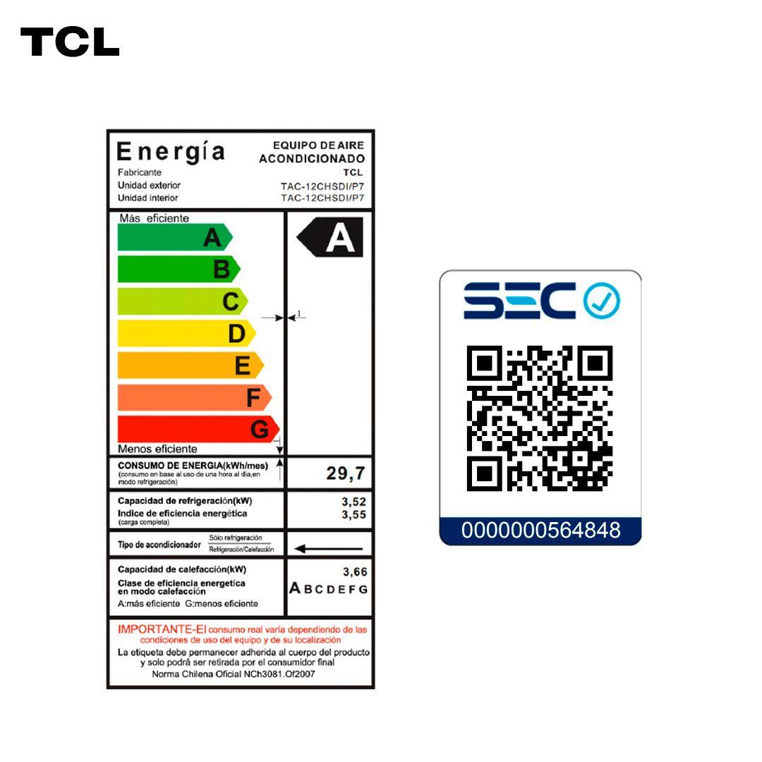 Aire Acondicionado Inverter TCL FreshIN 3.0 12000 BTU WIFI-7